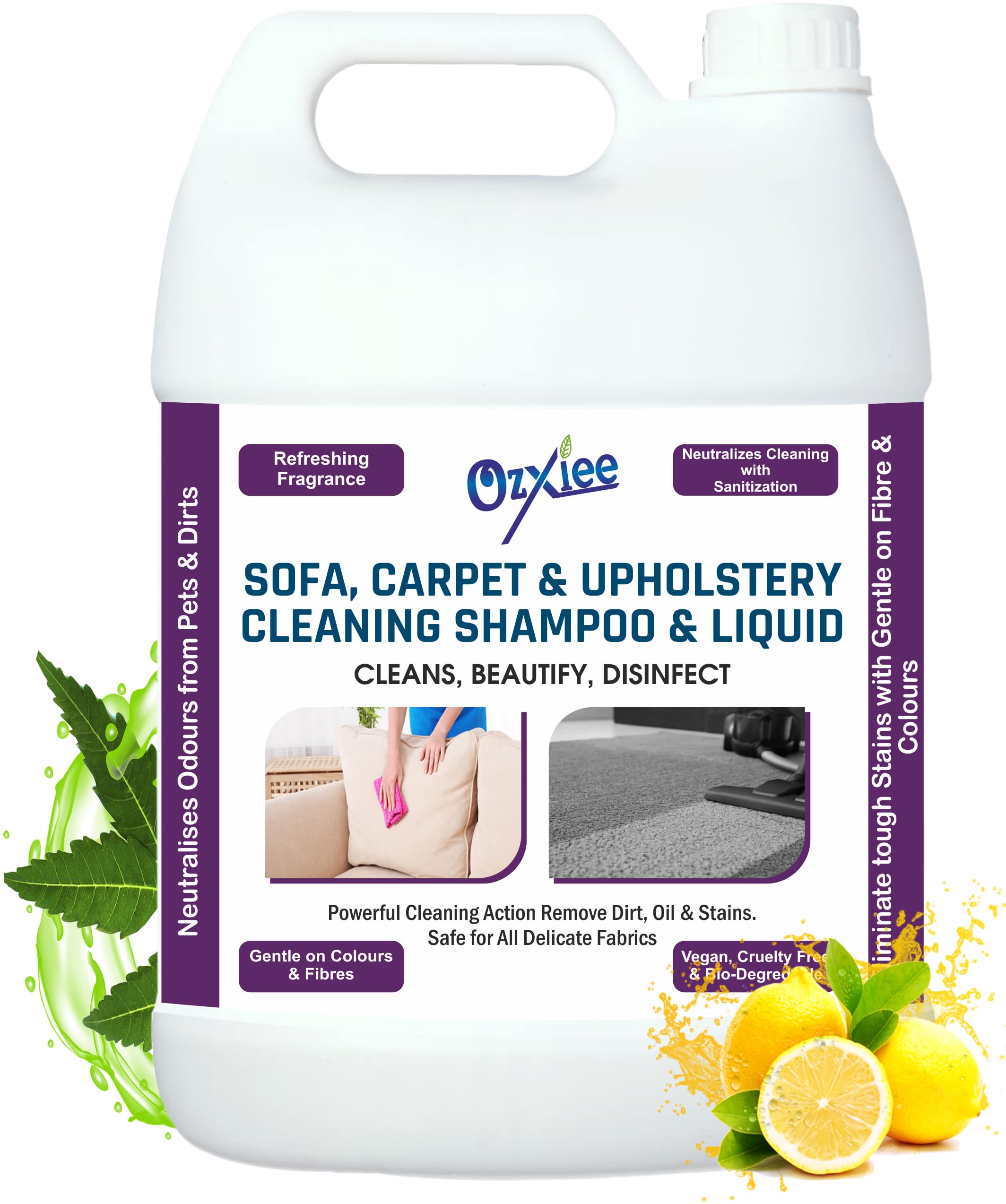 Ozxiee Carpet, Sofa And Upholstery Cleaner 5 Liter Used As A Car Interior, Sofa Cleaner, Carpet Cleaner