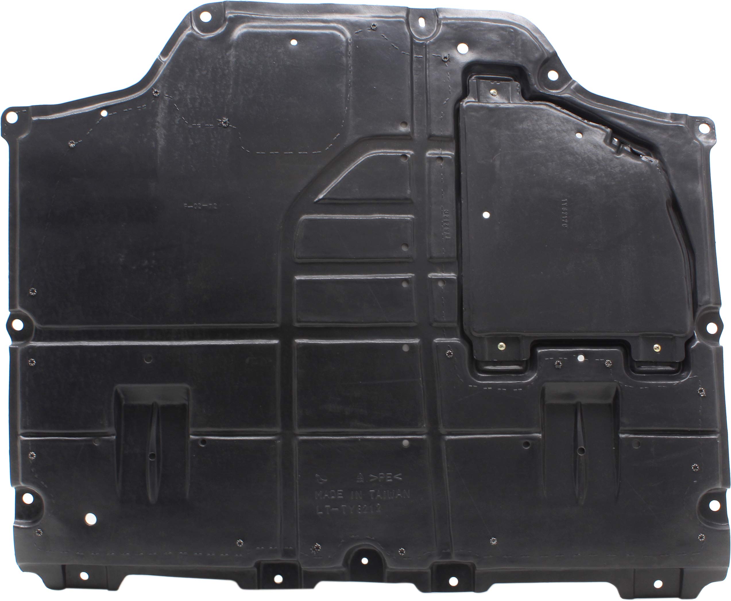 Evan Fischer Center Engine Splash Shield Compatible With 2016-2018 Toyota Prius Under Cover, Vacuum Form