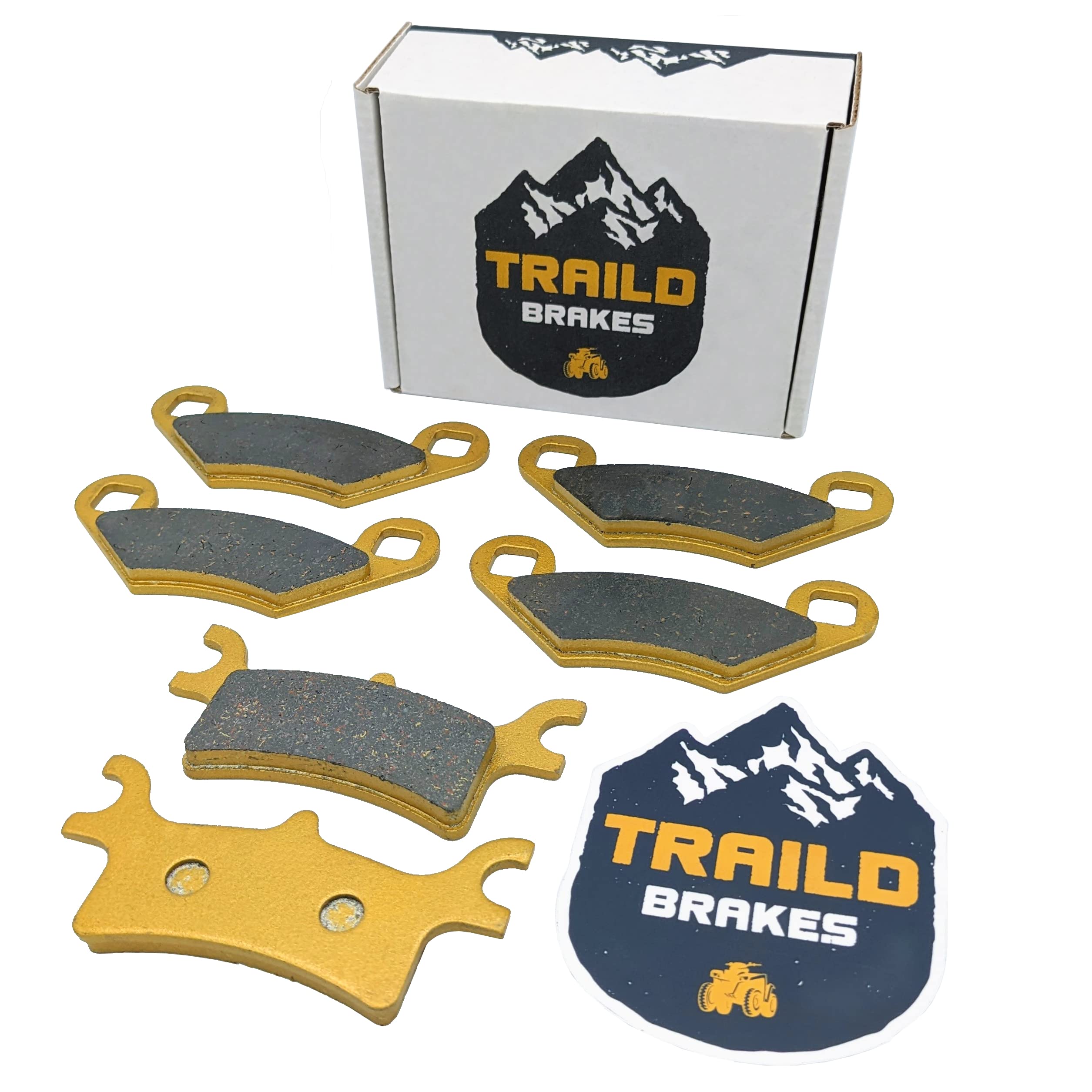 Traild Polaris Sportsman 400/450/500/600/700/800 Ceramic Brake Pad Set Front & Rear 2002, 2003, 2004, 2005, 2006, 2007, 2008, 20