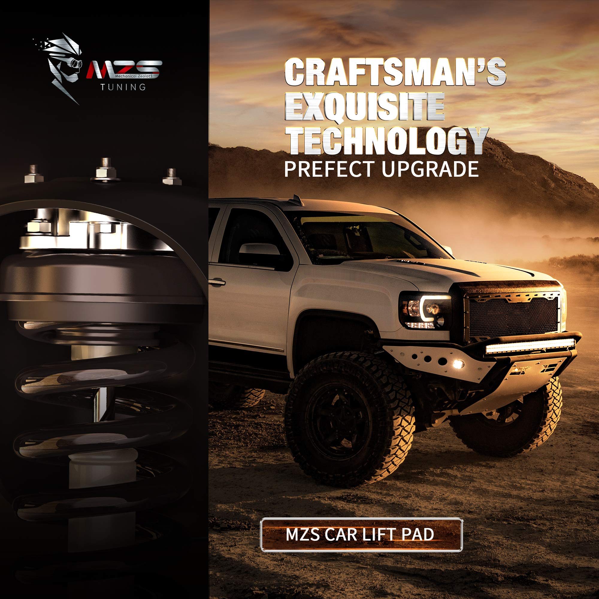 Mzs 2.5 Inch Front Leveling Kit Lift Strut Spacers Compatible With 2009-2024 F150 2Wd 4Wd