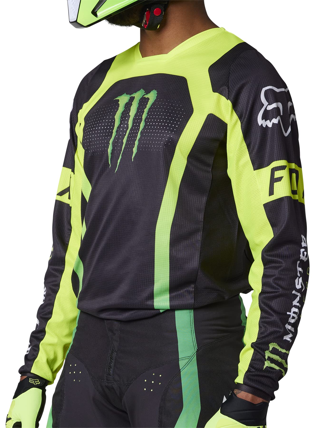 Fox Racing Men's 180 Monster Motocross Jersey, Small, Black, Polyester, Model 29615-001