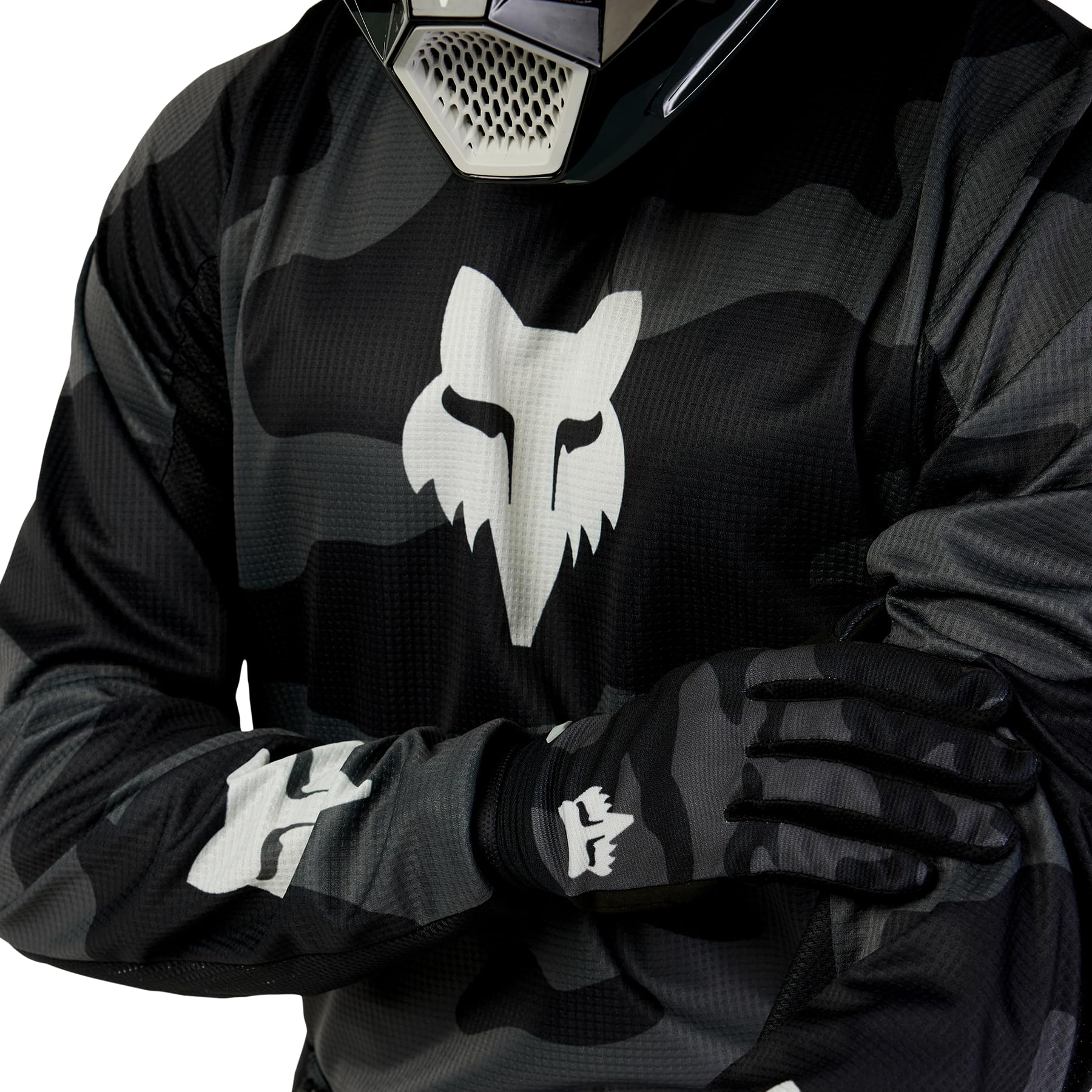 Fox Racing 180 BNKR Motocross Jersey, Black CAMO, XX-Large