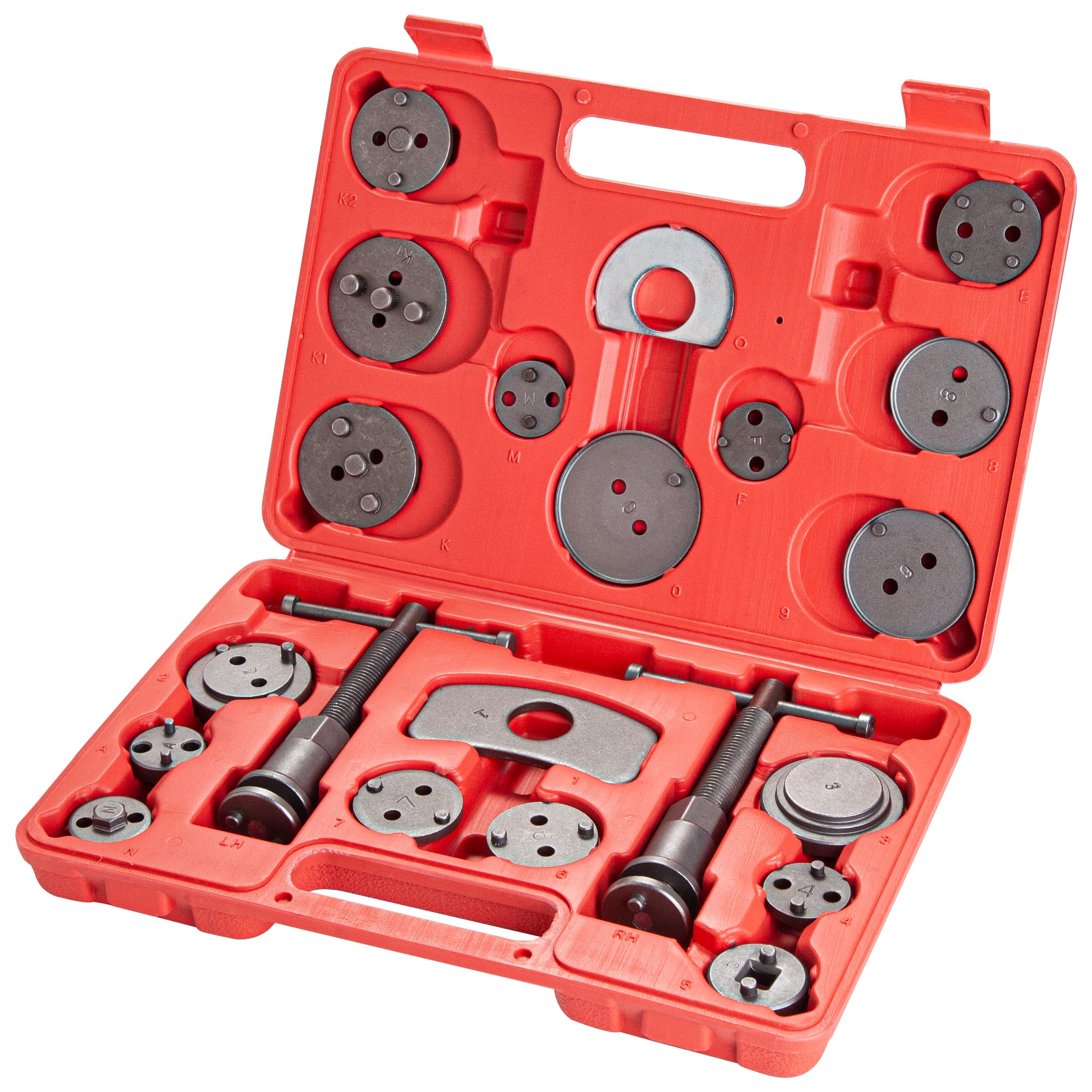 Cartman 21pc Heavy Duty Disc Brake Caliper Tool Kit, Car Brake Piston Compressor Rewind Tool Set & Wind Back Tool Kit for Automo