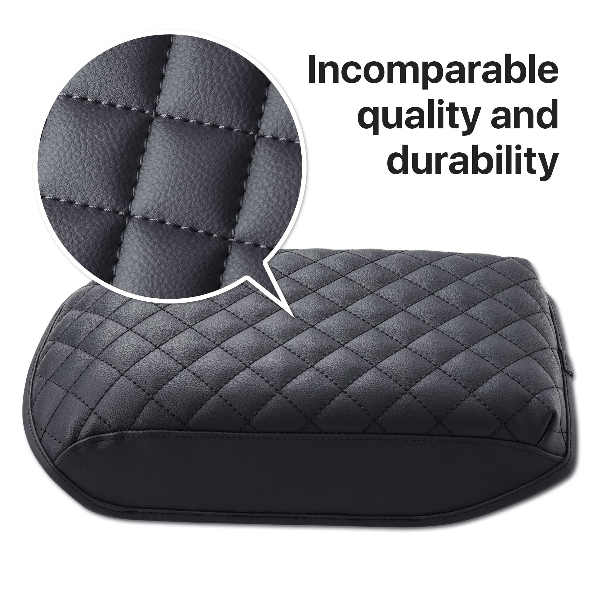 Kmmotors 4 Runner(2010~2022) Center Console Cover, Armrest Cushion, 4Runner Accessories, Vegan Leather, Console Lid Protector