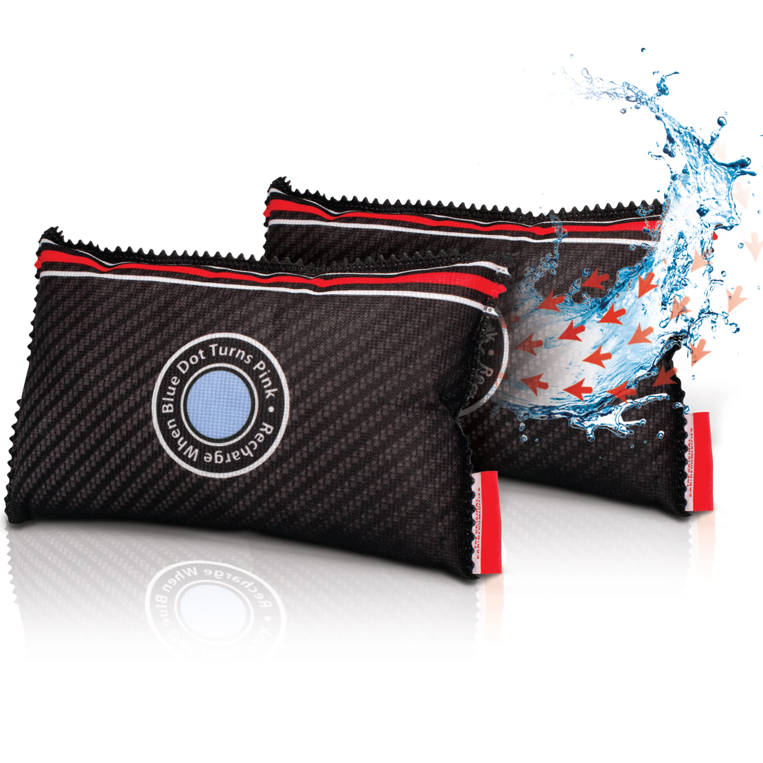 ZARPAX Car Dehumidifier Bag 2 pack | Absorbs Moisture, Damp, & Condensation on Windscreens & Car Interior | 100% Leakproof | Reu