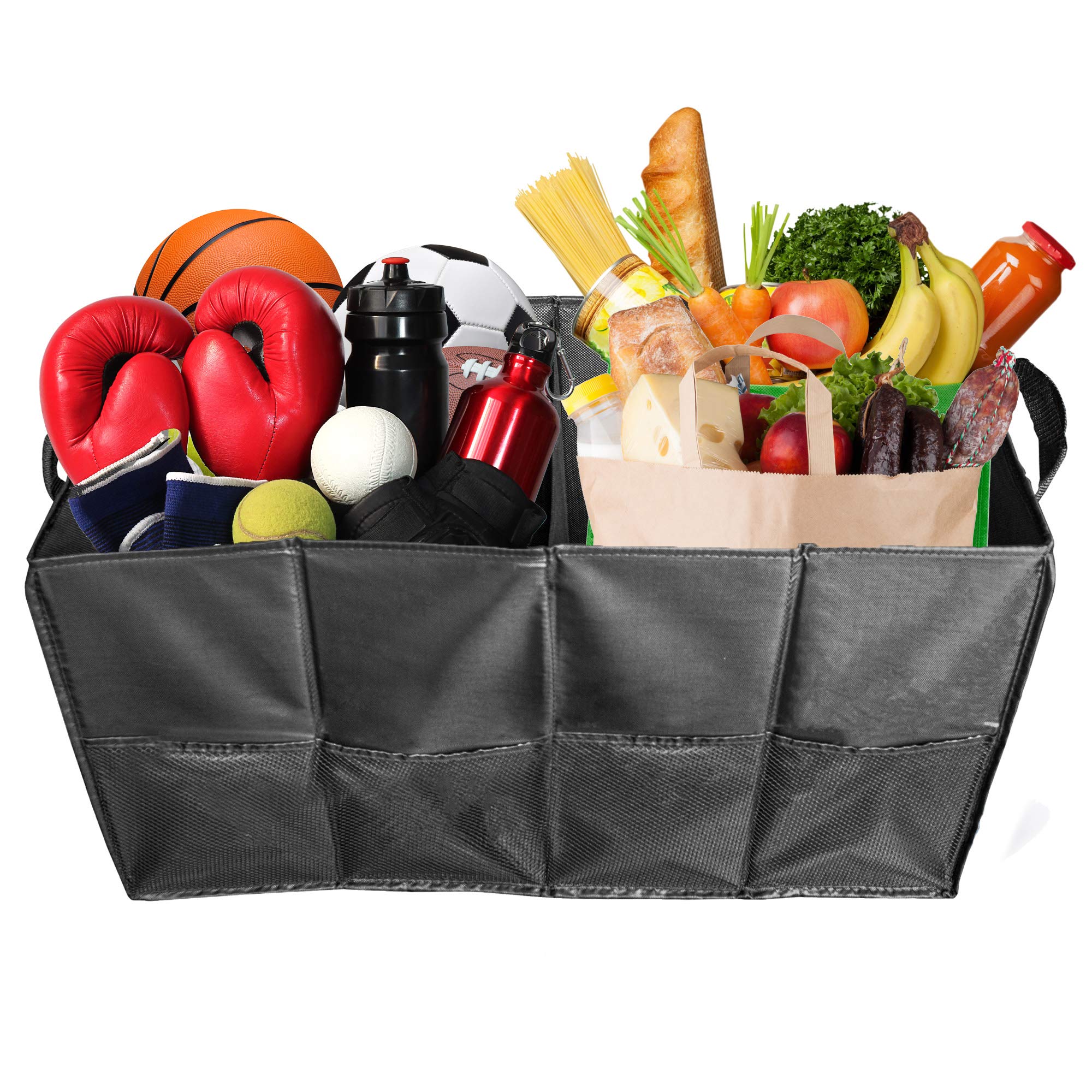 Trunk Organizer Suv Car Storage Sedan Grocery Collapsible Multi Compartment Accessories Easyview
