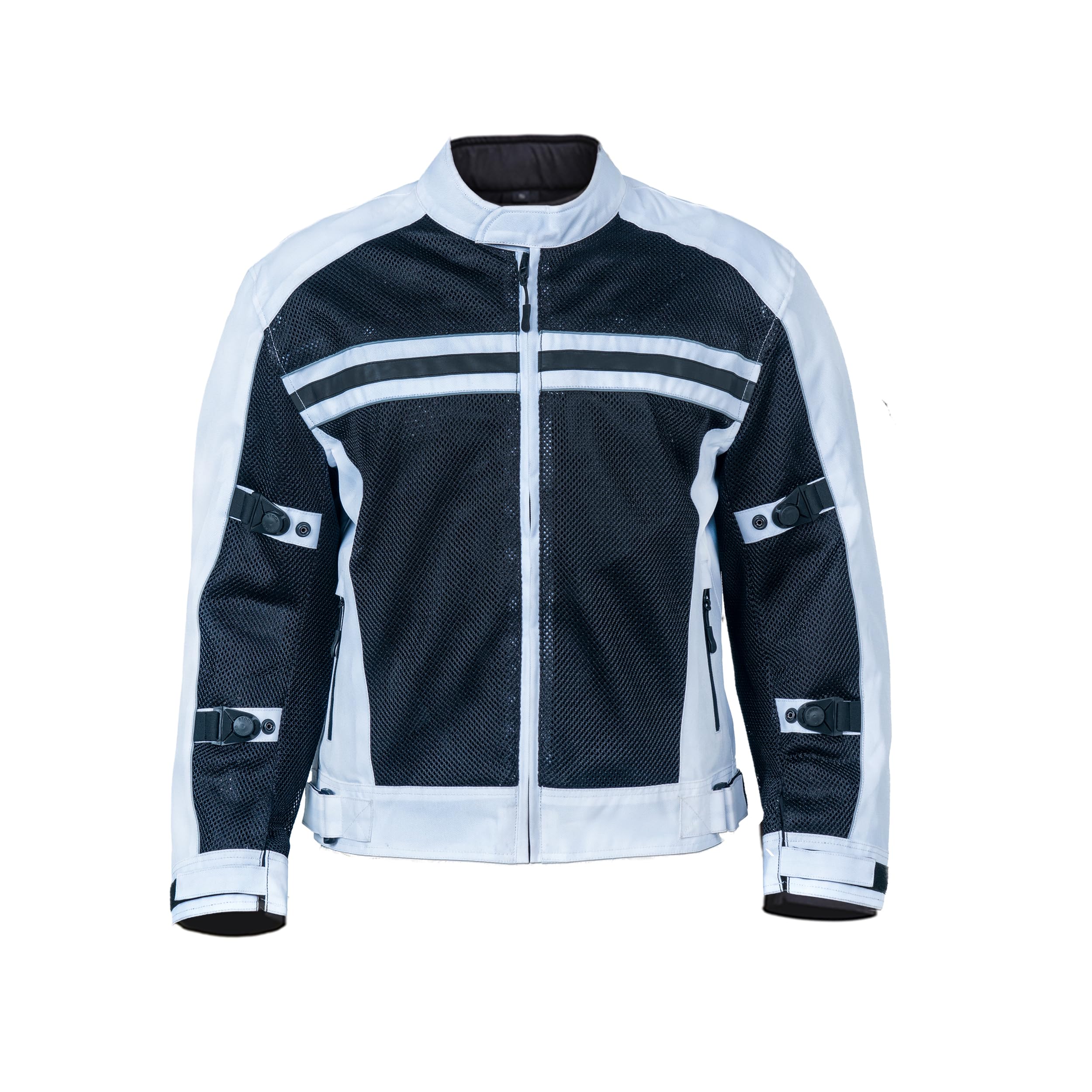 Wicked Stock Motorcycle Jacket Men - Ce Level1 Reflective Summer Biker Jacket Men With Adjustable Cuffs & Waist Belt - Lightweig