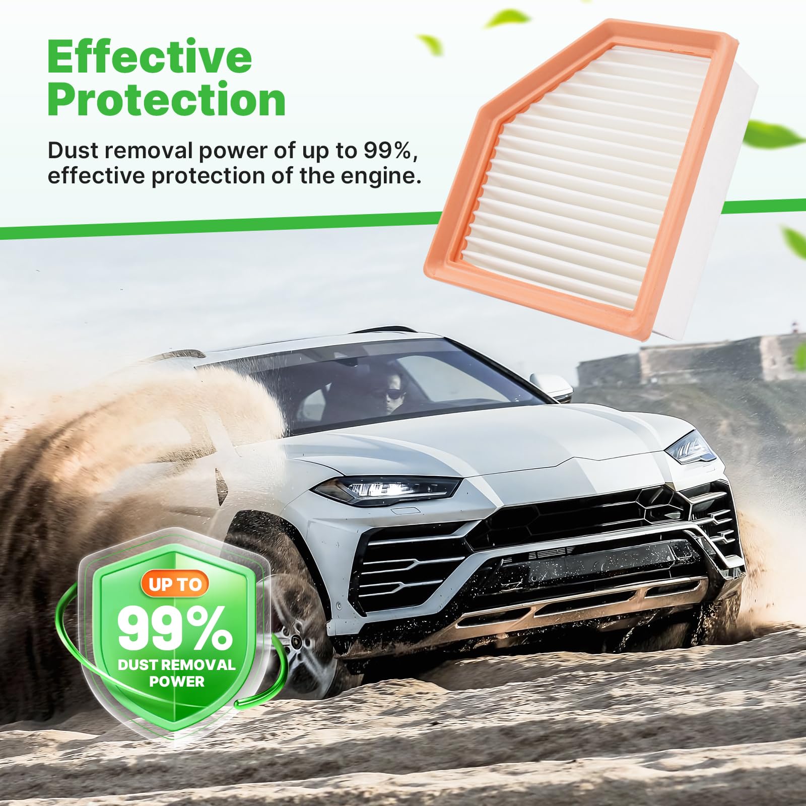 RVgolf 2PCS Engine Air Filter Fit for Nissan Rogue 2021 2022 2023 2024 2025 2.5L Air Filter Replacement Engine Filter Accessorie