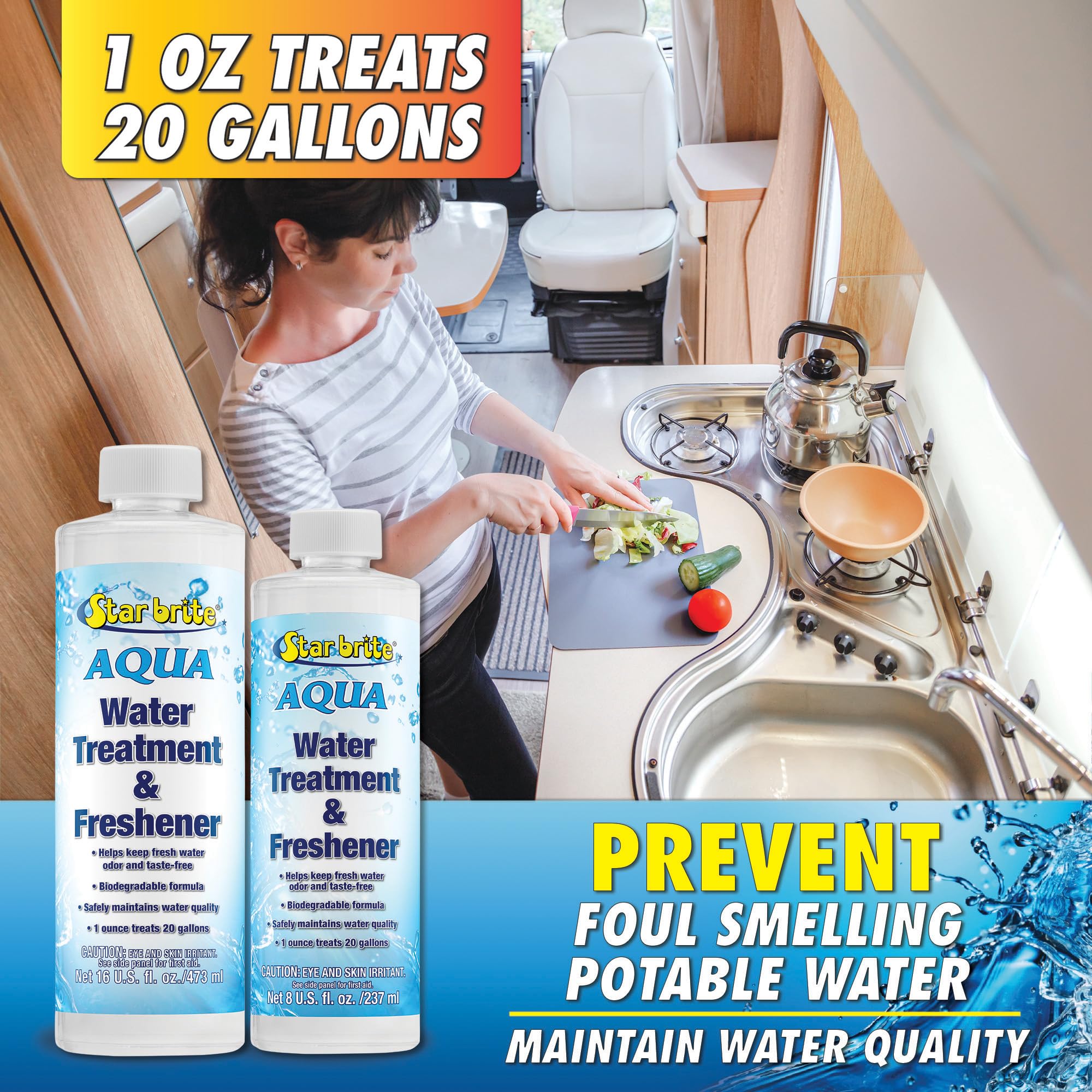 Star Brite Aqua Water Treatment & Freshener - 16 Oz (097016)
