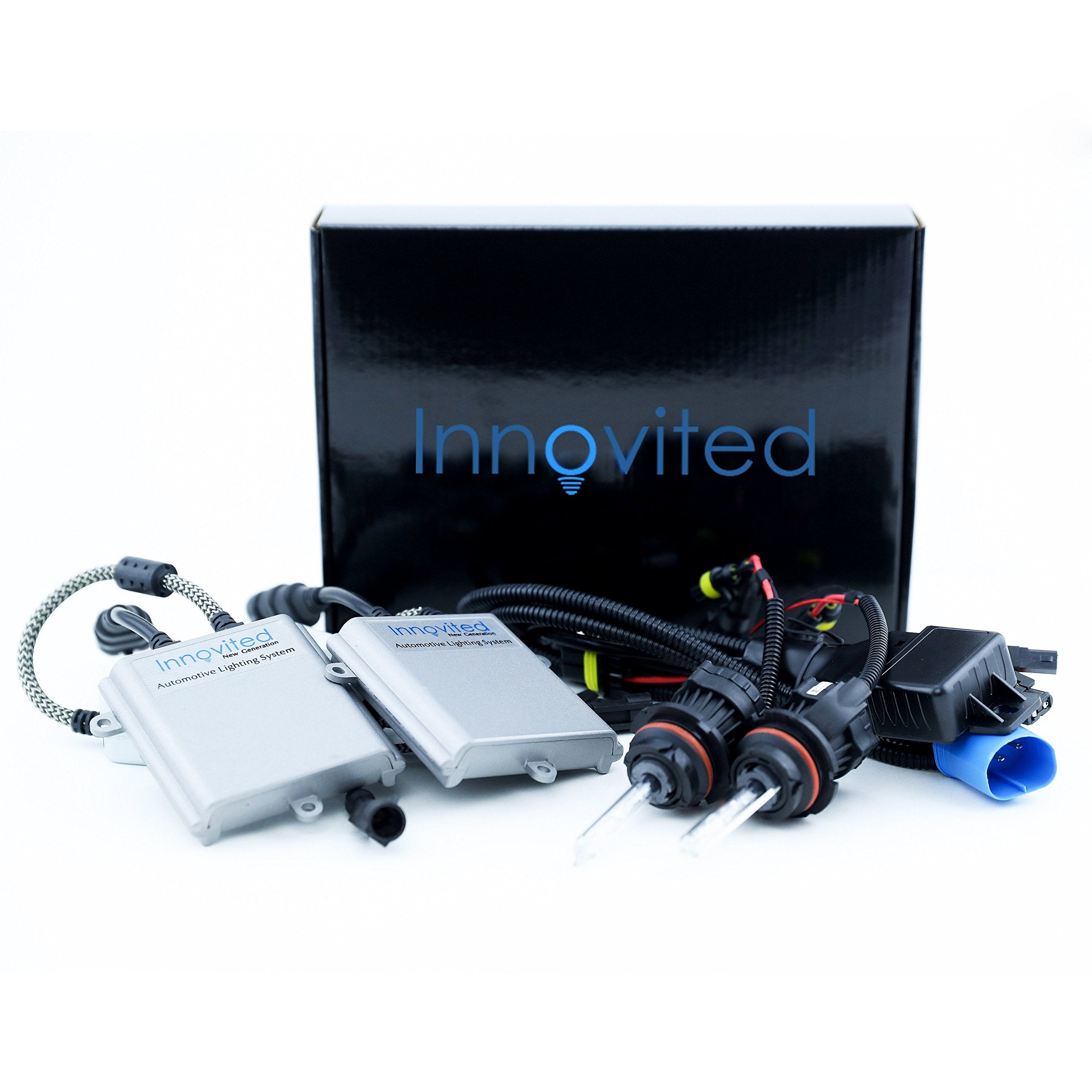 Innovited 9004 9007 5000K Bi xenon HI/LO Xenon Bulb x 1 pair bundle with 2 x 55W Performance AC Digital Ballast - Pure White