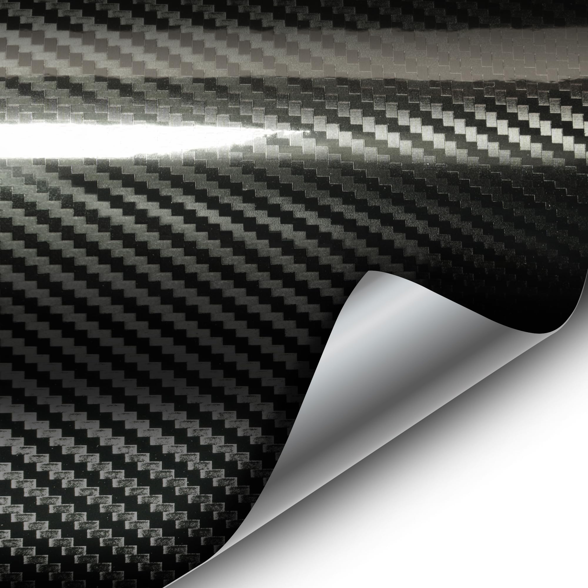 Vvivid Epoxy High Gloss Black Carbon Fiber Vinyl Wrap Film (4Ft X 5Ft)