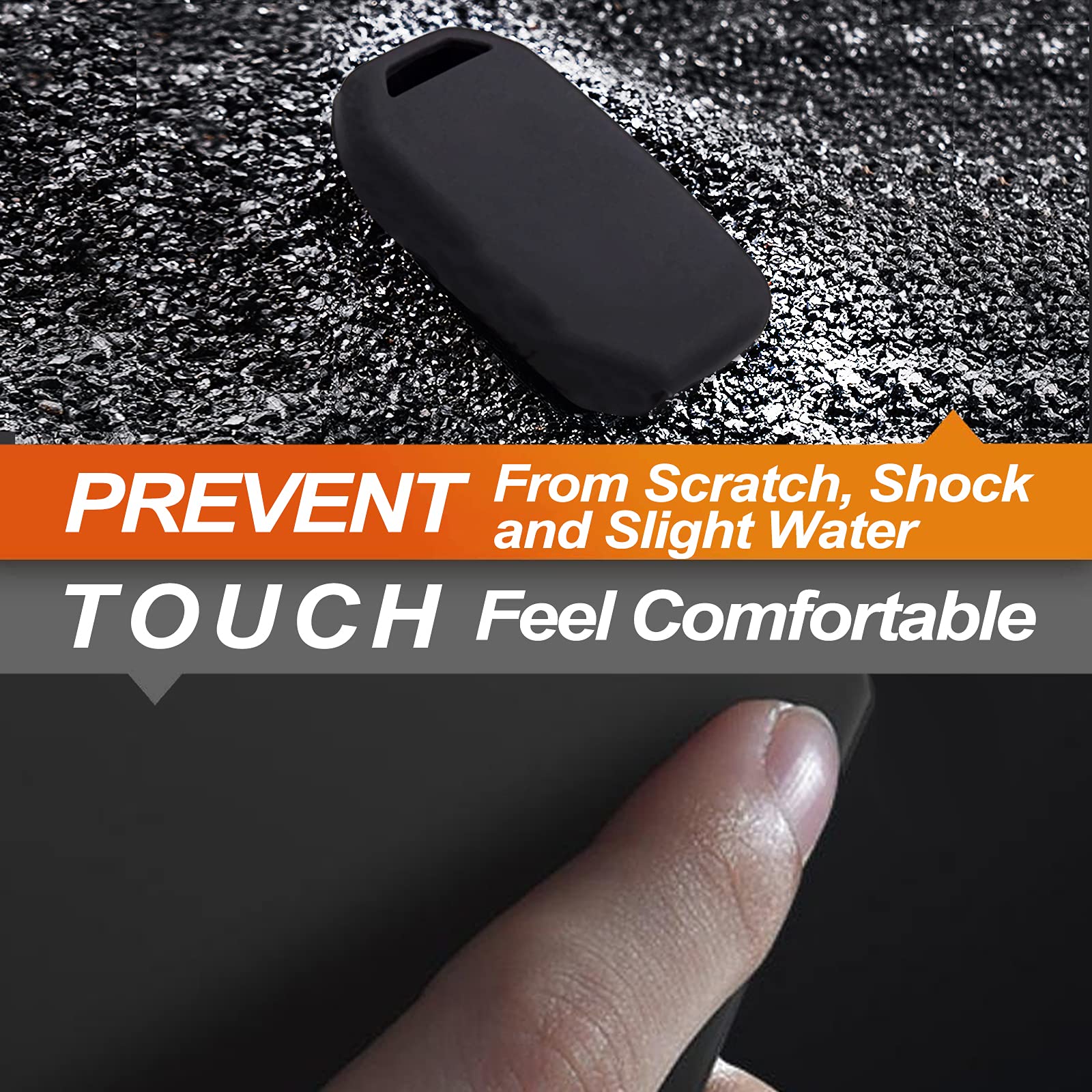 Eyanbis Silicone Key Fob Cover Fit For Toyota 4Runner, C-Hr, Corolla, Rav4, Highlander, Prius Prime C V Awd-E Smart 3 Buttons |
