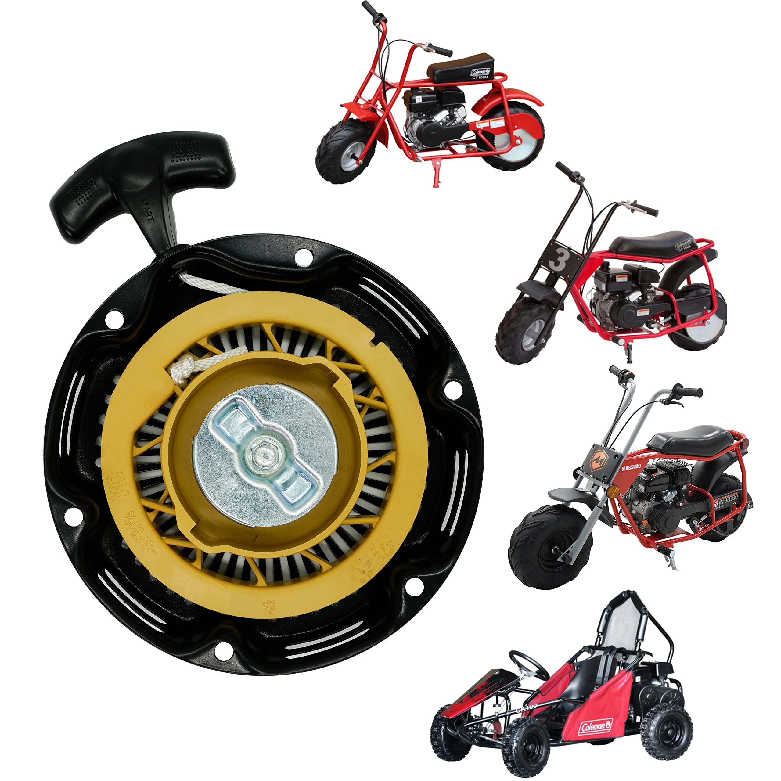 Jmchstore Pull Start Recoil Starter Assembly For Coleman Ct100U Cc100X 98Cc, Predator 79Cc 3Hp Engine, Massimo Mb100 79Cc Mini B