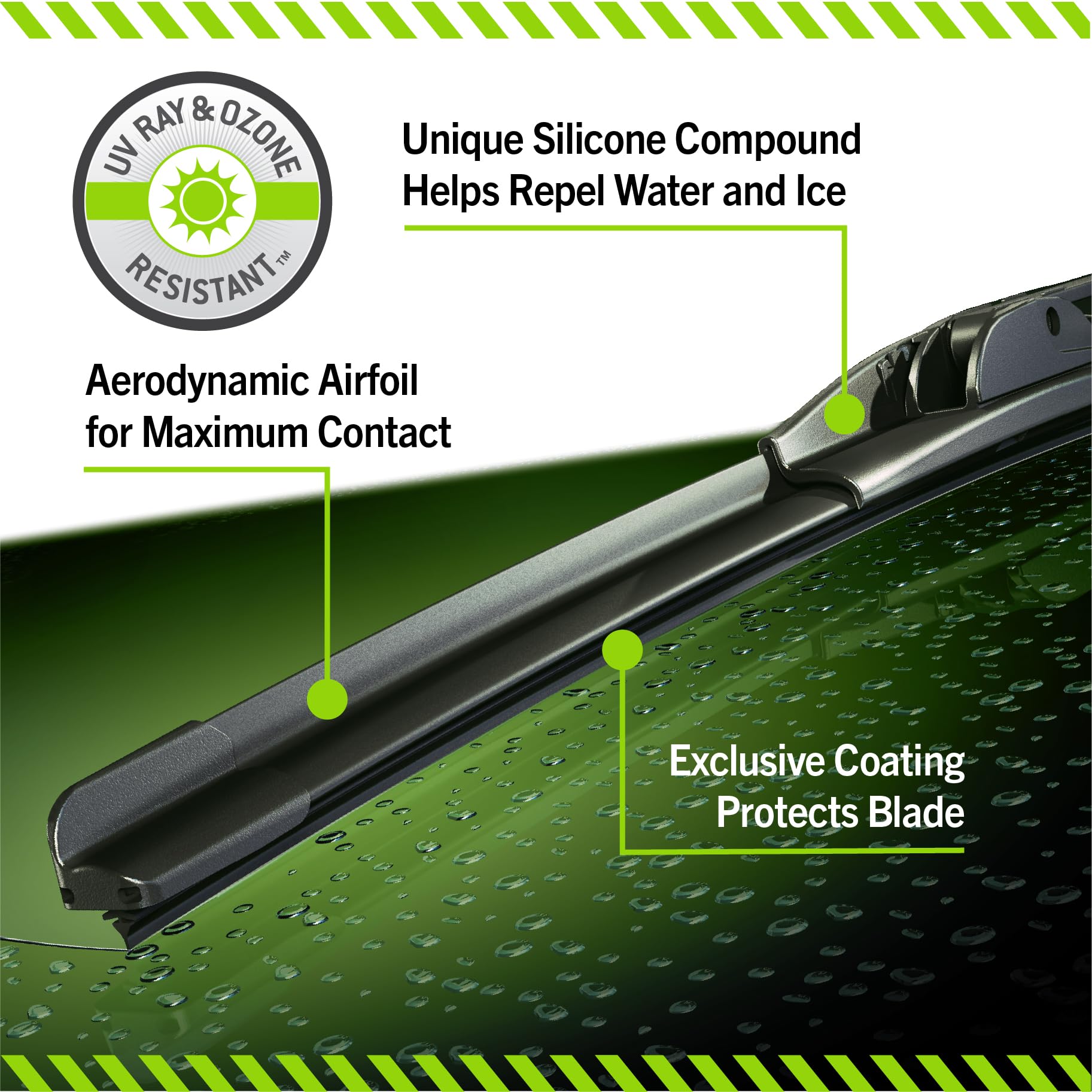 Trico Silicone Ceramic Coated 21'' + 20'' Super Premium Automotive Replacement Windshield Wiper Blades (Set Of 2), Passenger And