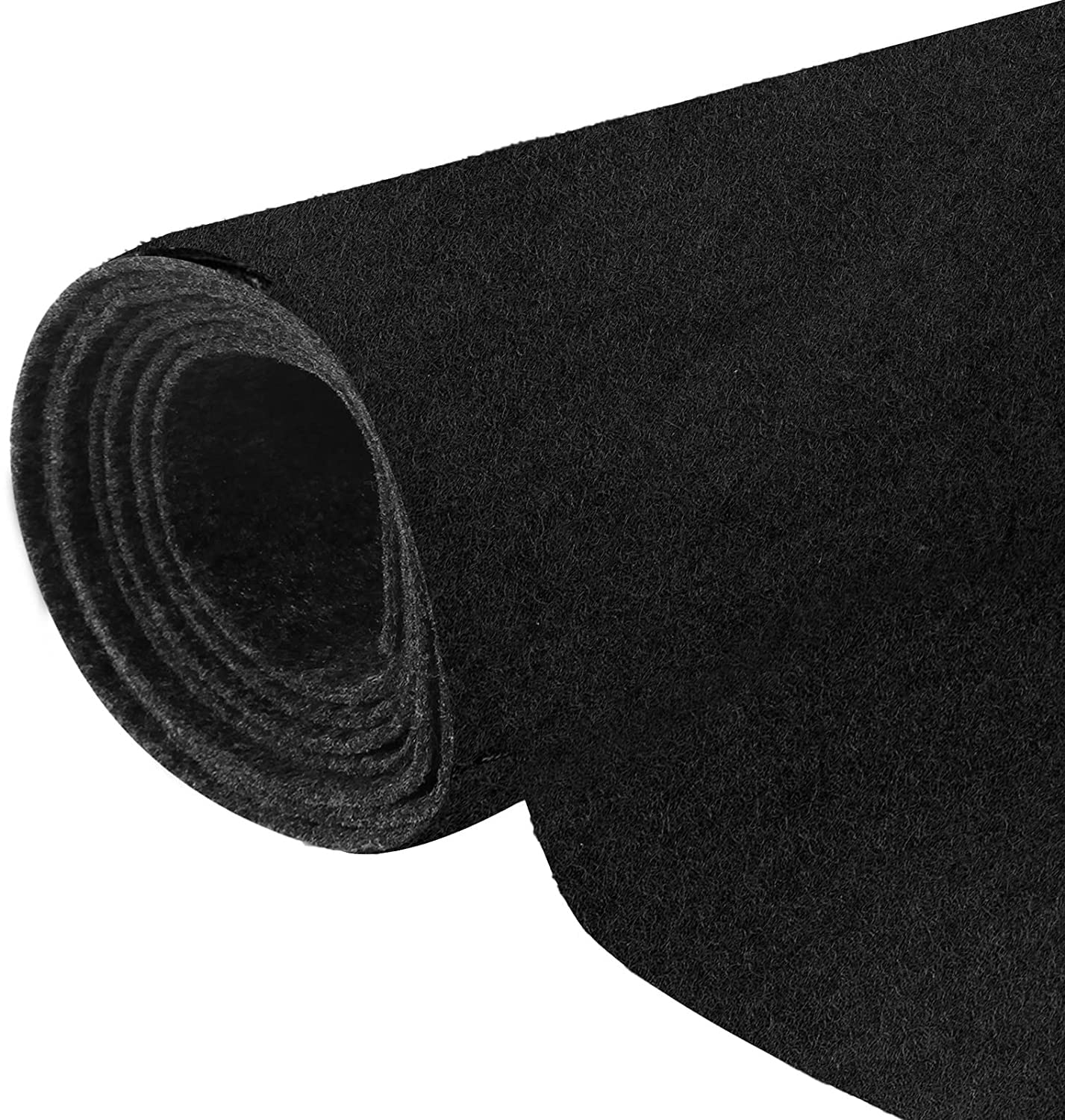 Halero 78'X90' Black Underfelt Carpet For Speaker, Sub Box Carpet, Auto, Rv, Boat, Marine, Truck, Car Trunk Felt Fabric Material