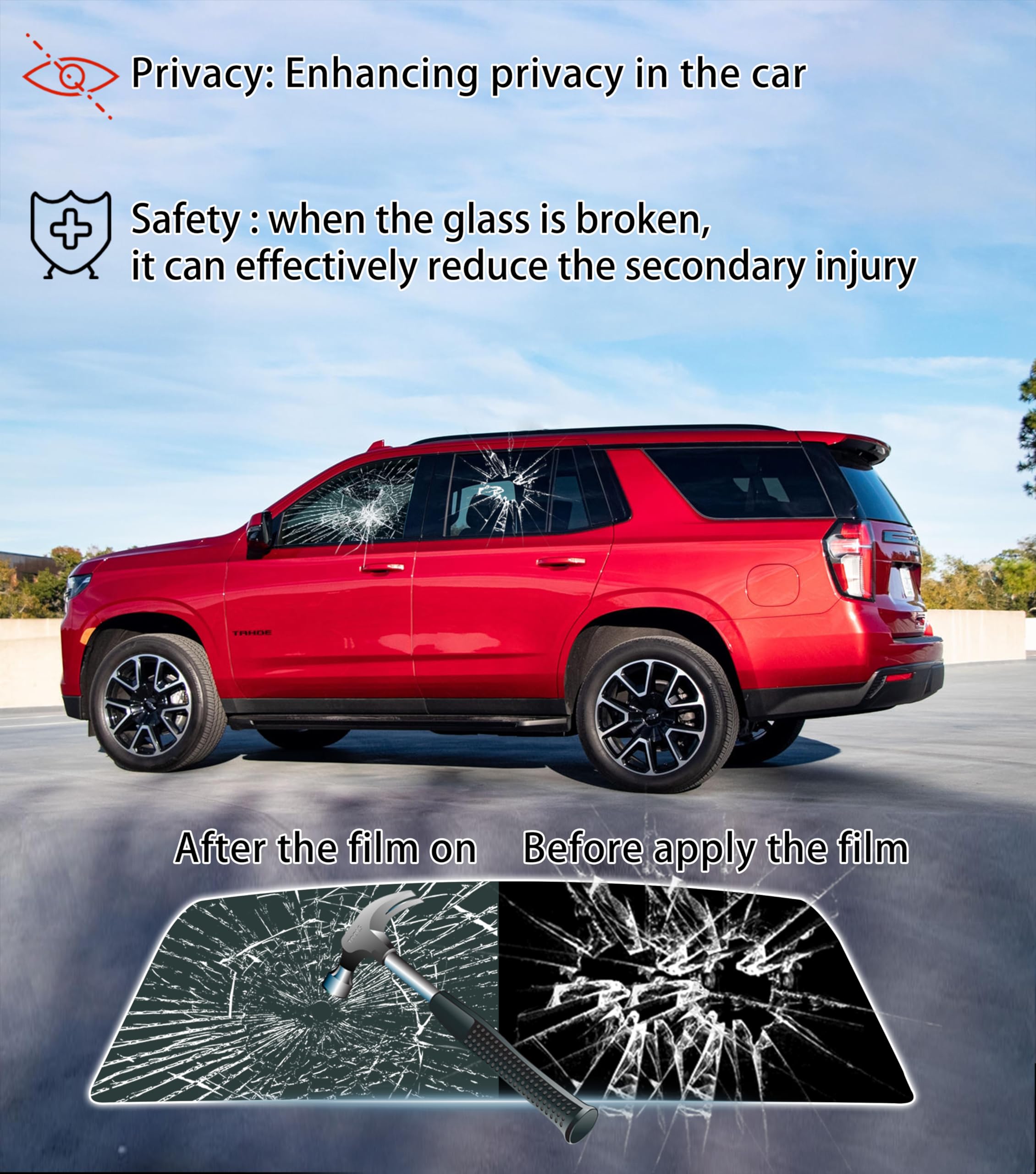 2Ply Premium Window Tint Film For Car 20''In X 25'Ft (20% Vlt), Protects Privacy, Blocks Uv And Reduces Heat, Film Roll For Car