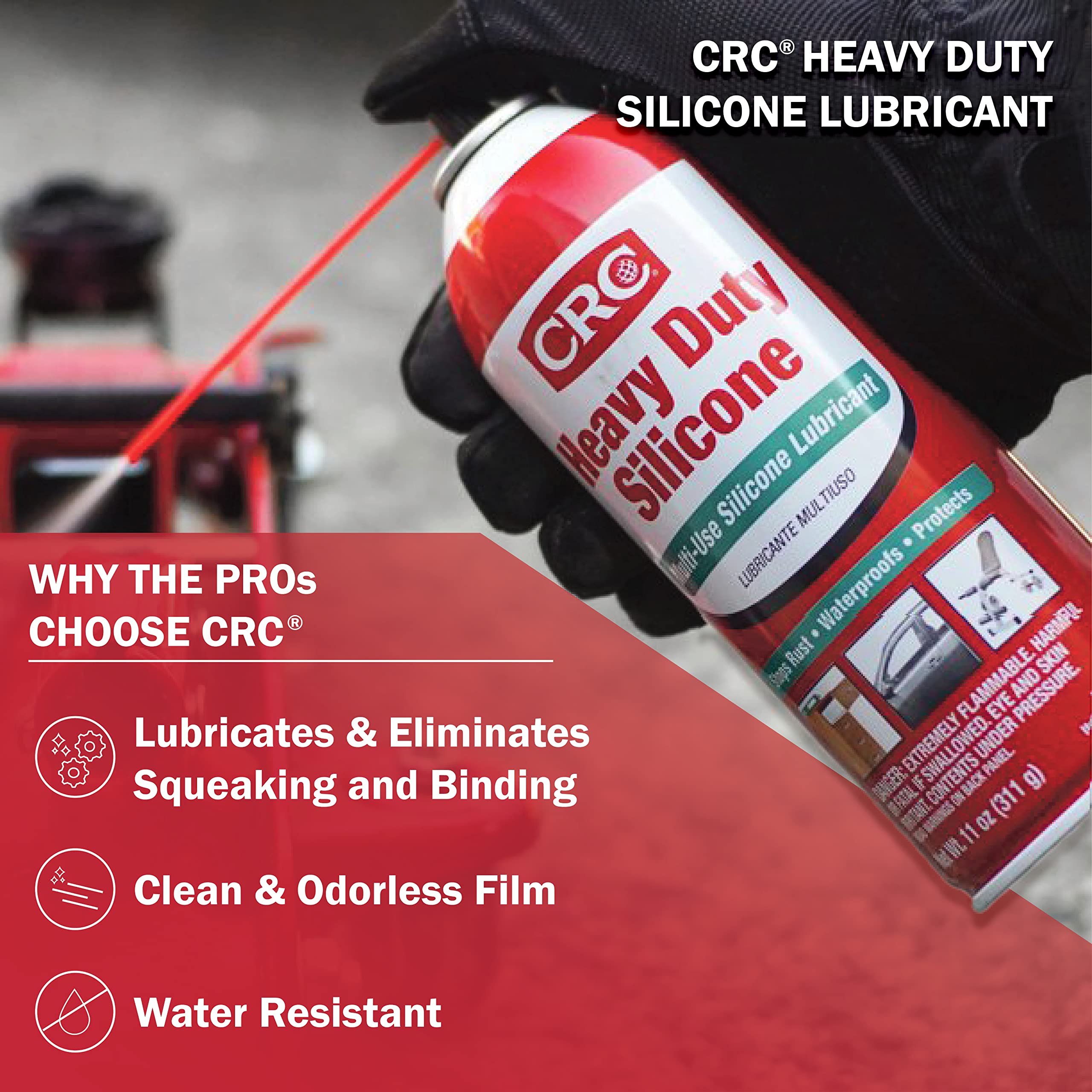 CRC 05074 Heavy Duty Silicone Lubricant - 2 Oz Clear Colorless Liquid