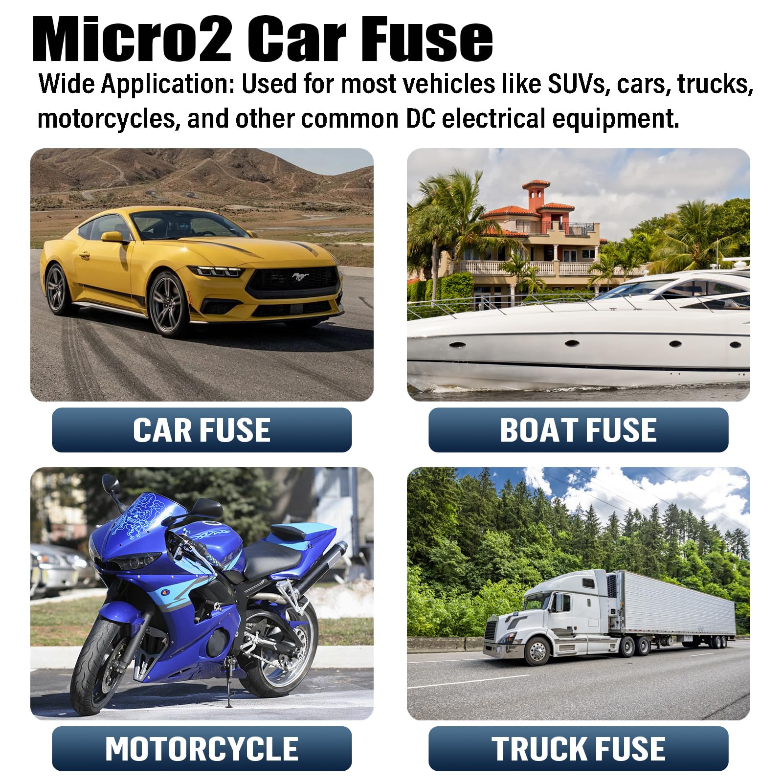 ALLECIN 25 Amp Micro2 Fuse 25Amp Micro 2 Car Fuses 25A Automotive APT ATR Blade Fusibles para Autos for RV Vehicle Truck Motorcy