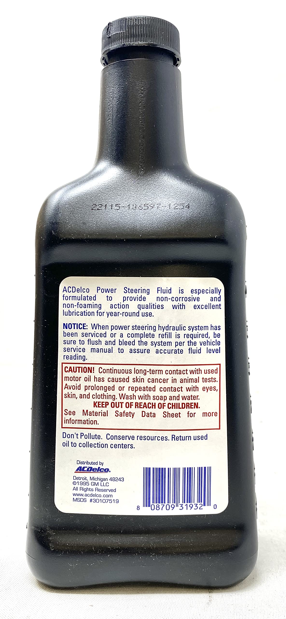 ACDelco Power Steering Fluid - 16 oz - Model 19329450 - Essential for Smooth Steering Performance