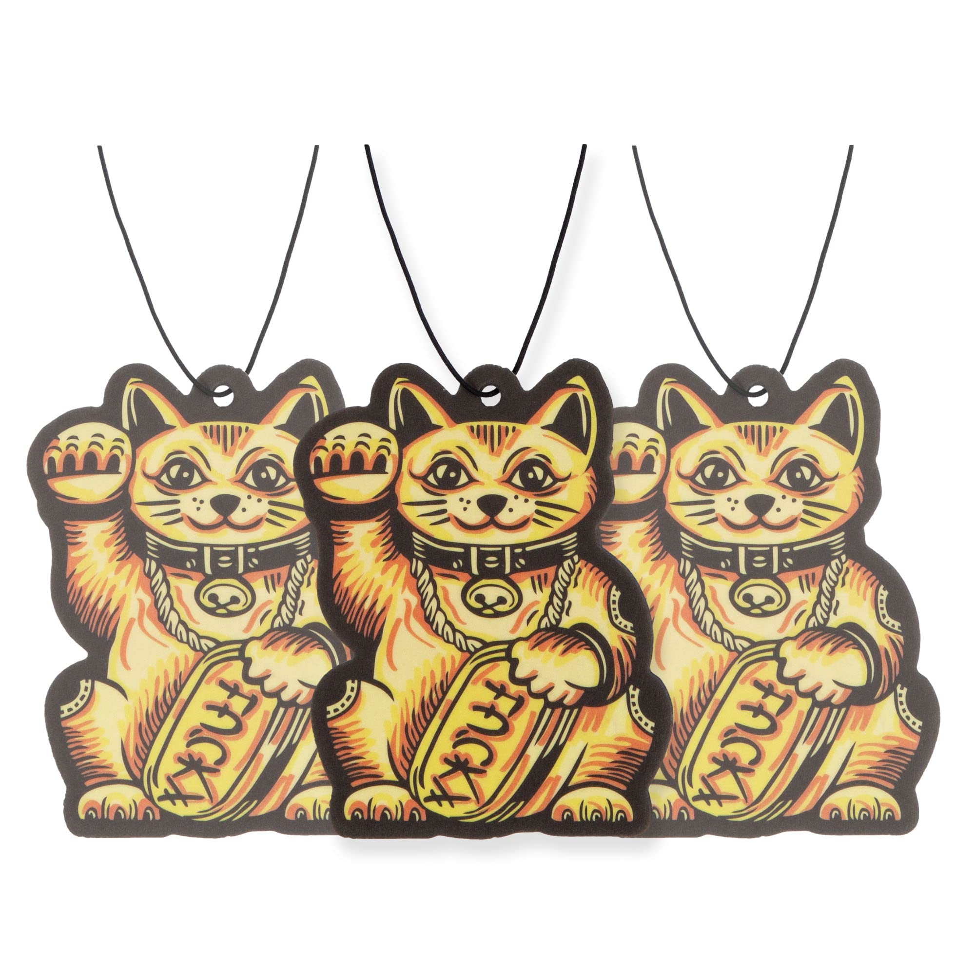 Lucky Cat Car Air Freshener 3 Pack Scented With Essential Oils (3 Pack)