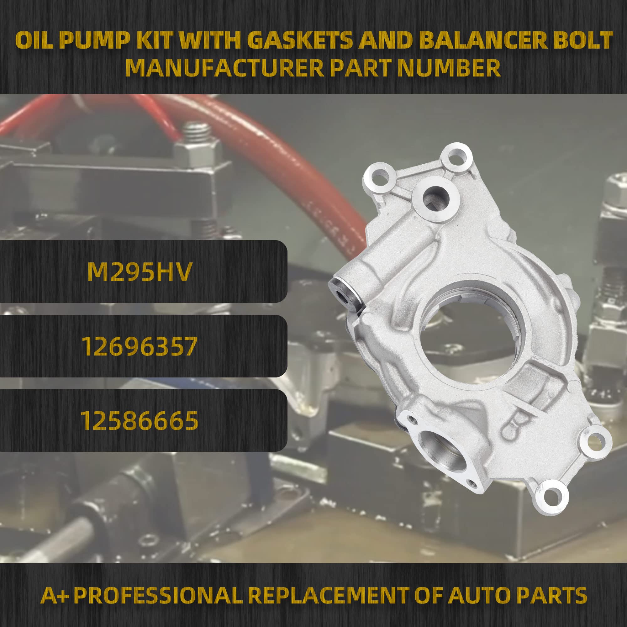 Dasbecan M295HV High Volume Oil Pump kit Compatible with 4.8L 5.3L 6.0L Silverado Avalanche Suburban Tahoe Trailblazer GMC Sierr