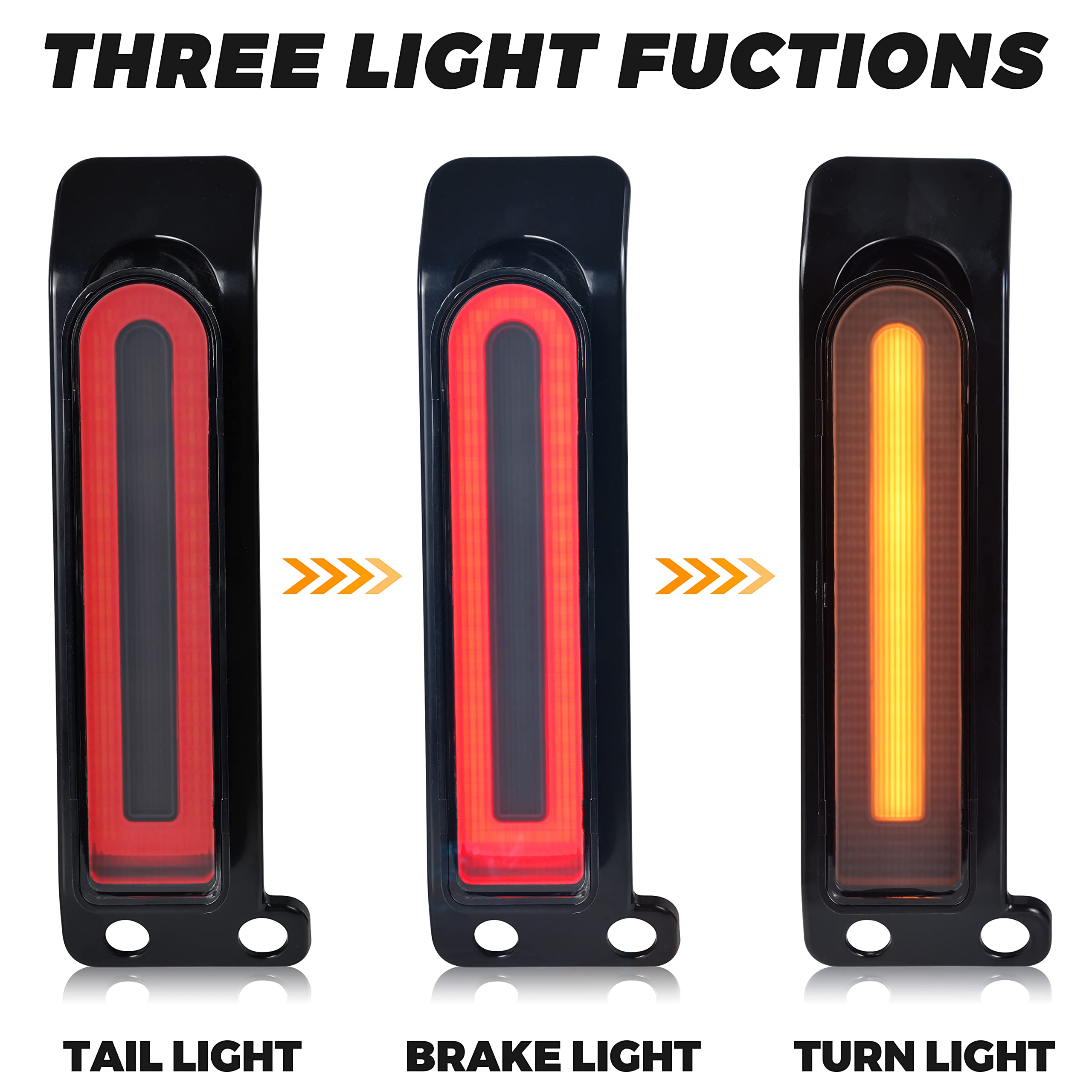Veisutor Rear Fender Light Saddlebag Side Light For Ultra Fltru 14-22, Auxiliary Led Run Brake Turn Lamps Lights For Harley Road