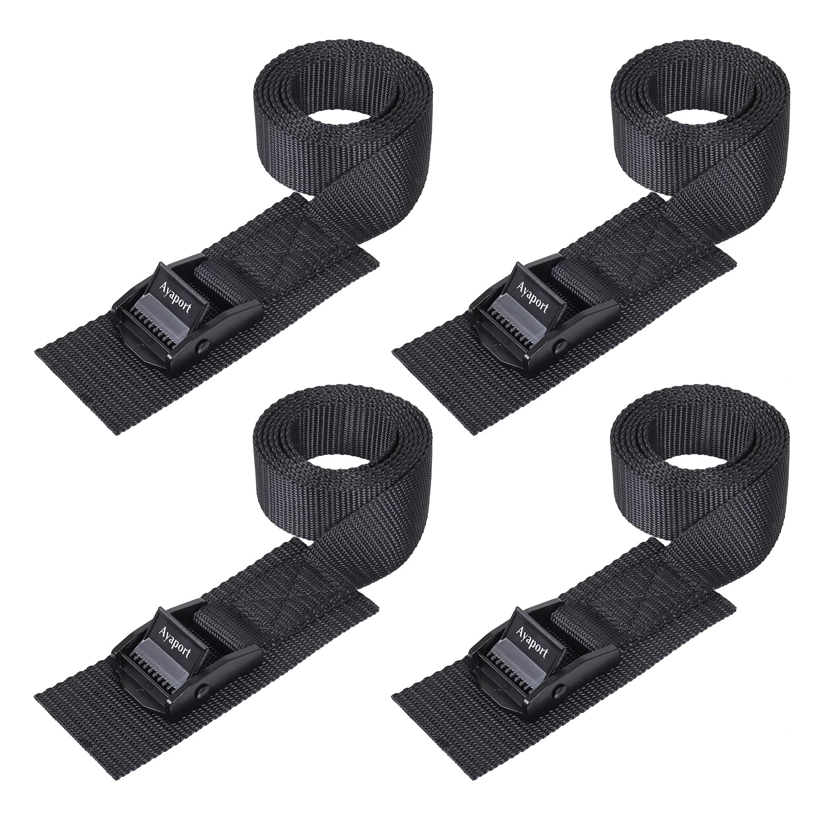 Ayaport Adjustable Cam Buckle Lashing Straps 6ft 4pack Tie Down Straps