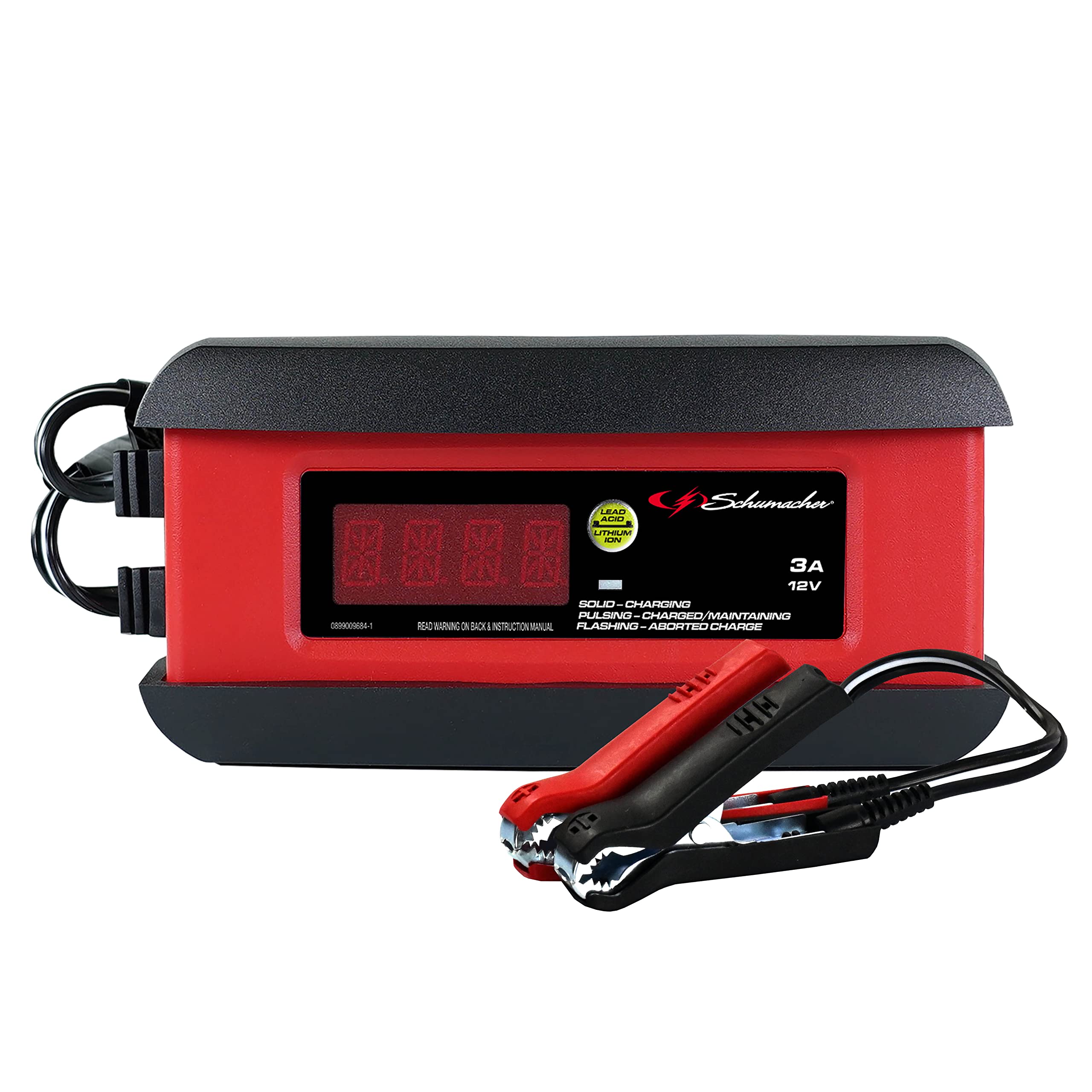 Schumacher Electric 3-in-1 Battery Charger, Maintainer, and Auto Desulfator, SP1297 Fully Automatic - 3 Amp, 12 Volt - For Cars,