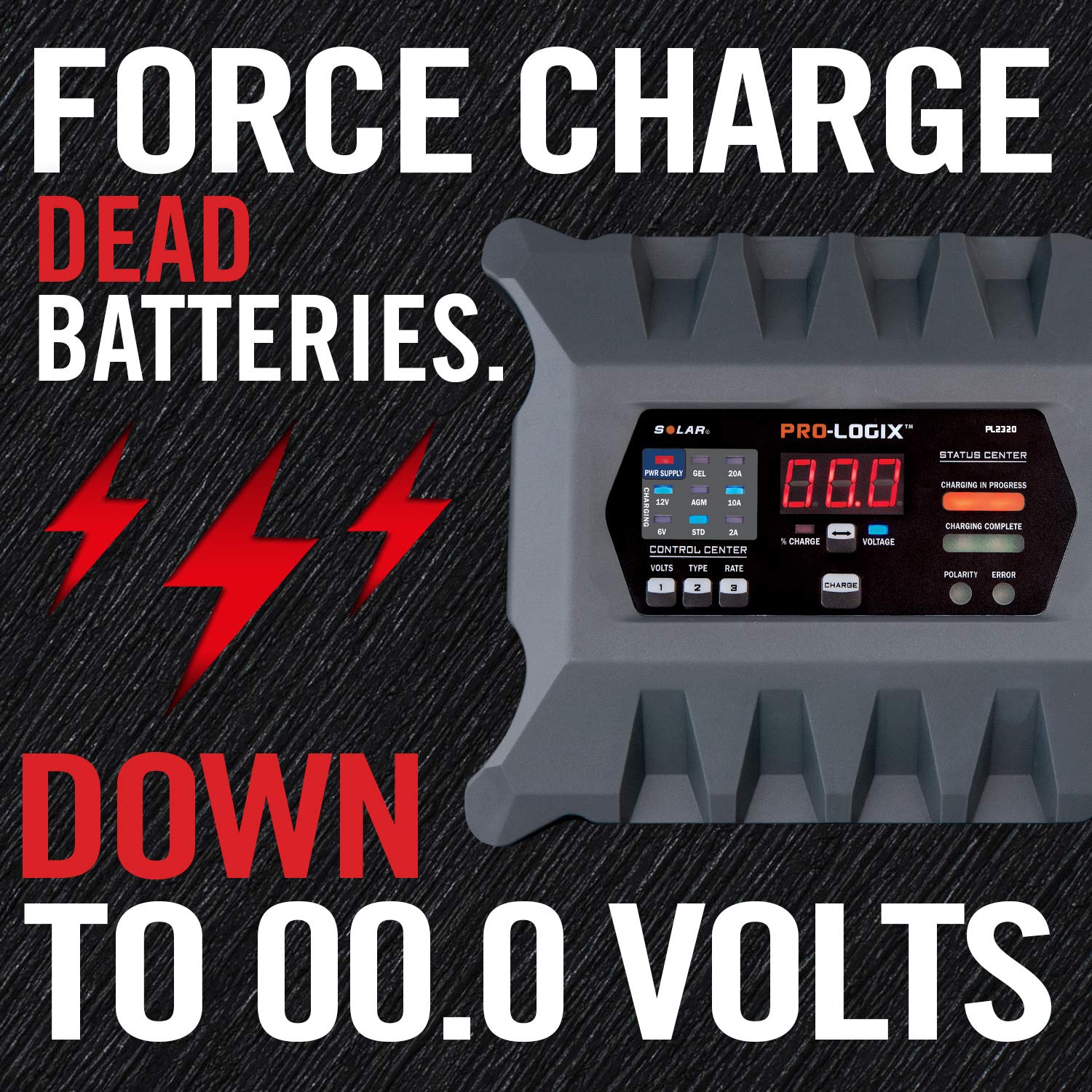 Clore Automotive PL2320 20-Amp Smart Charger, 6V/12V Battery Maintainer, Gray, One Size