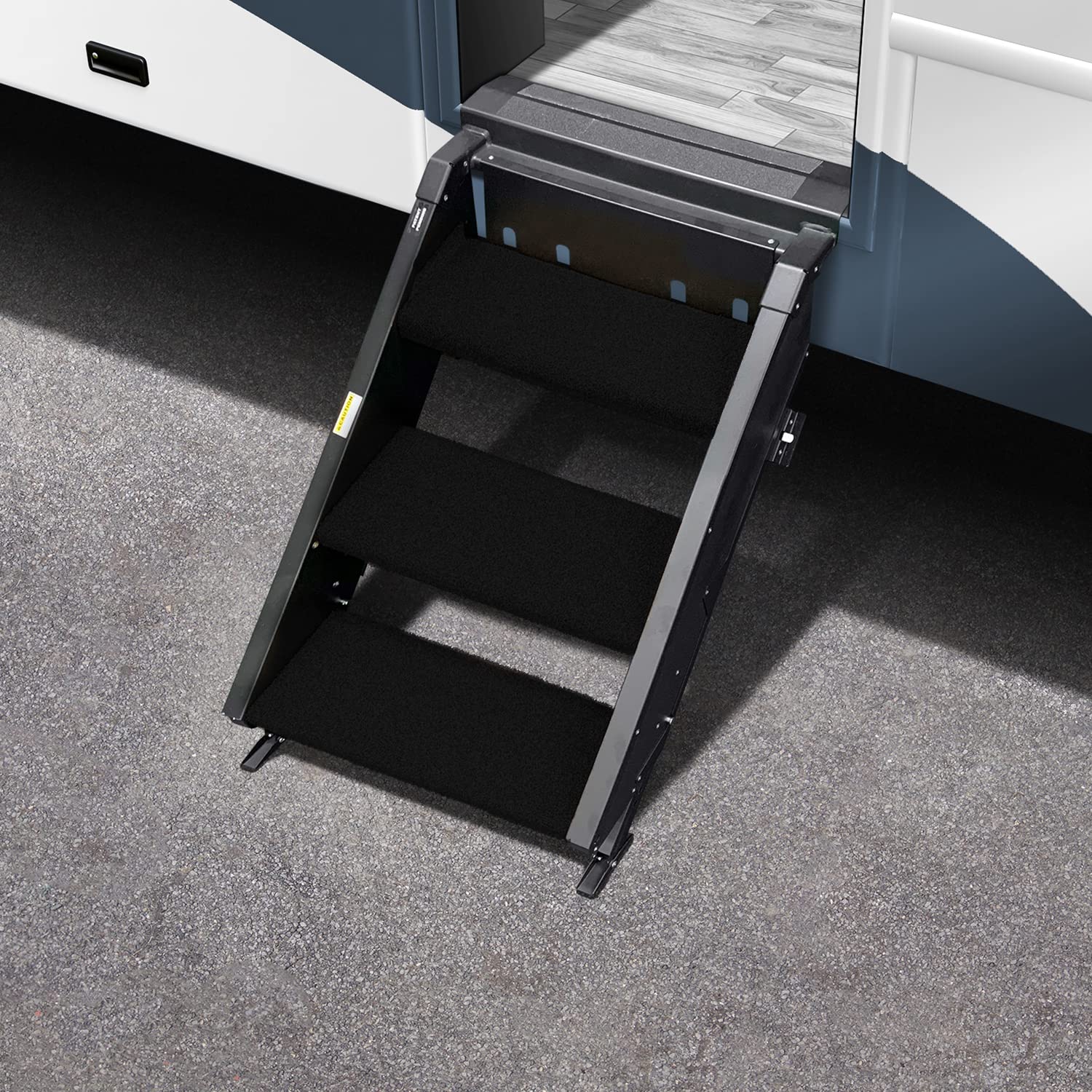 Prest-O-Fit 2-0524 Trailhead Step Rug 23.5 In. W (3 Pc Set) Fits Morryde Stepabove 3 Step - Obsidian Black
