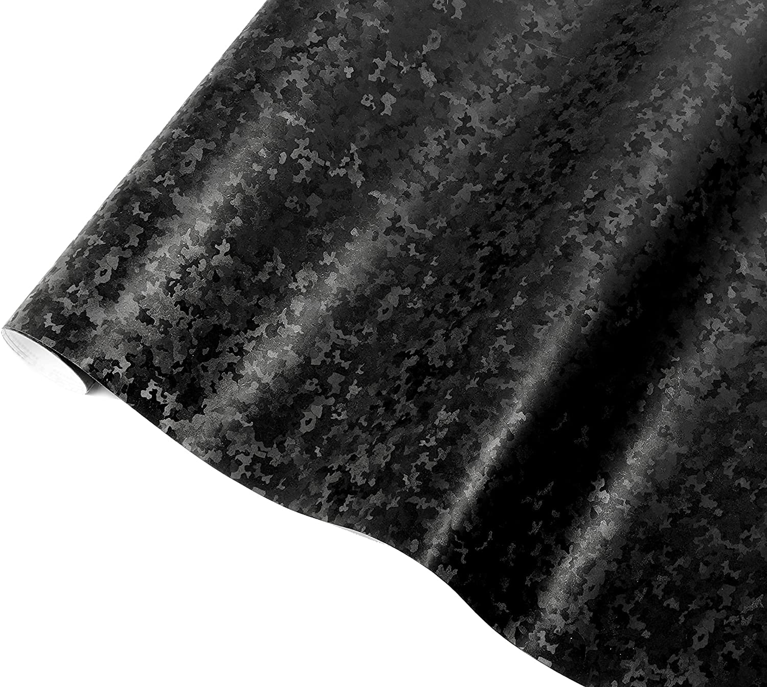 Vvivid+ 2020 Edition Black Stealth Small Pattern Camouflage Vinyl Wrap Roll (4Ft X 5Ft)