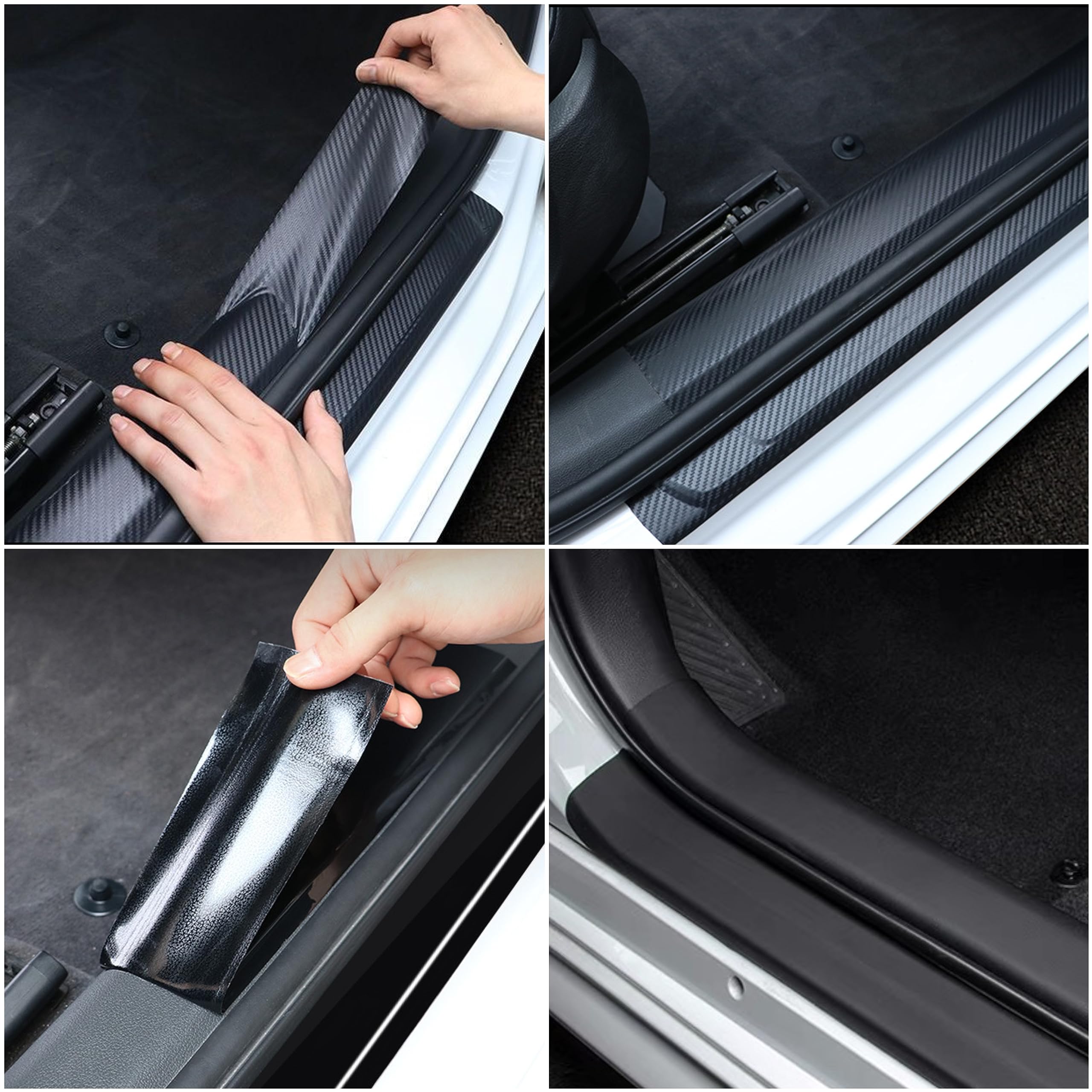 Grthtati 2In X 30Ft Matte Black Vinyl Wrap For Chrome Delete Window Trim Car Door Sill Protector With Air Release Channel Includ