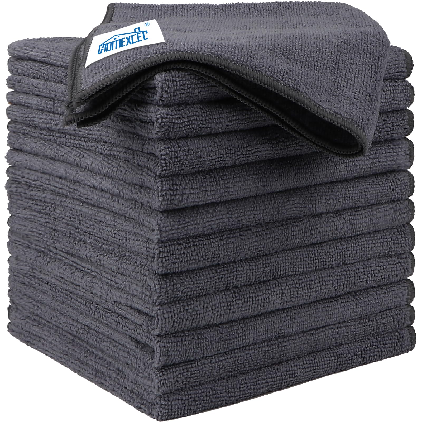 Homexcel Microfiber Cleaning Cloth 12 Pack, 12.5 X 12.5 Inch Microfiber Towels For Cars, Ultra Absorbent Car Washing Cloth, Lint