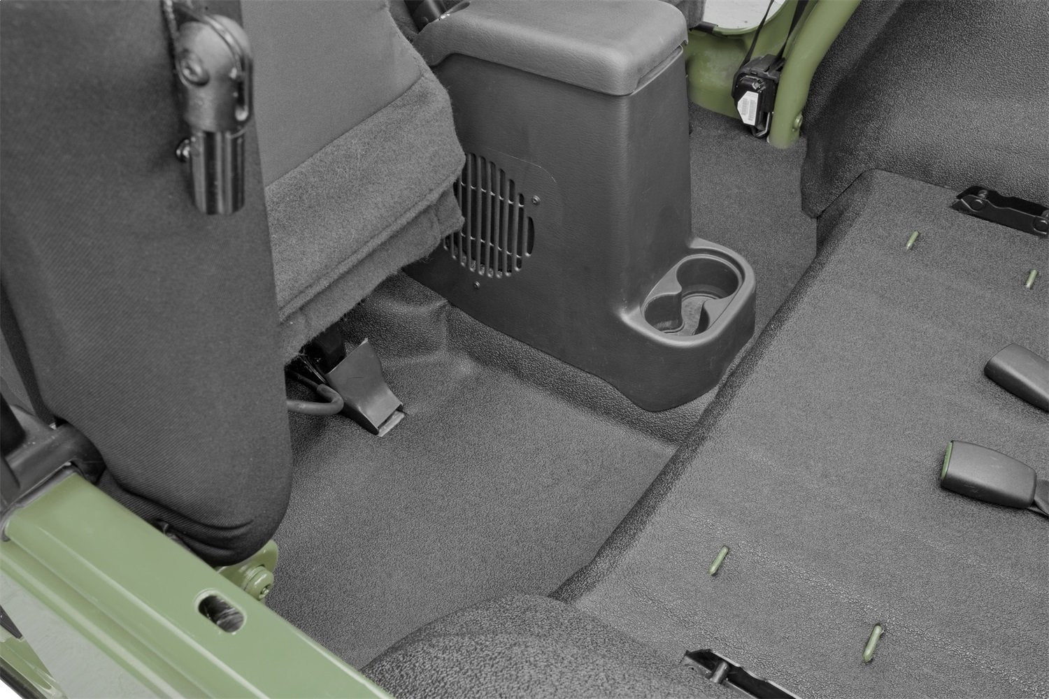Bedrug Jeep Kit - Bedtred Bttj97F Fits 97-06 Wrangler Tj/Lj Front 3Pc Floor Kit (With Center Console) - Includes Heat Shields