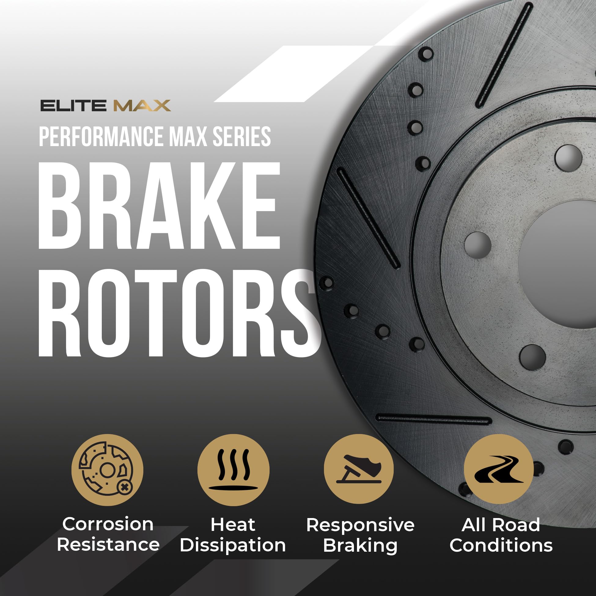 Max Advanced Brakes Front Brake Rotors Compatible With 200-2005 2006 2007 Dodge Grand Caravan Compatible With Chrysler Town&Coun
