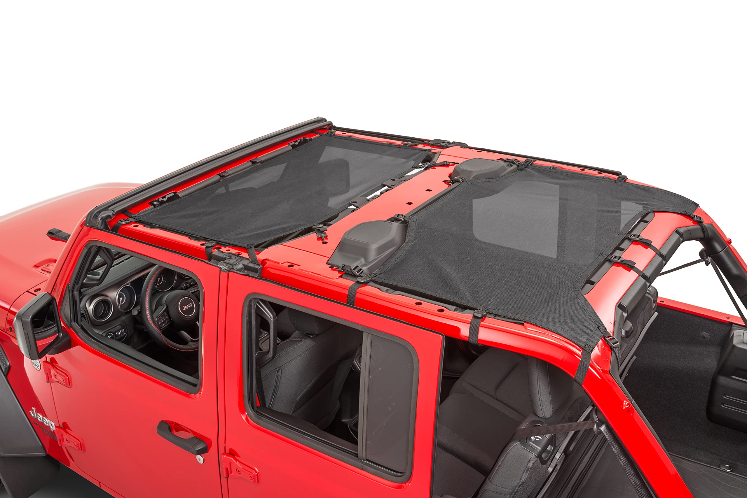 Trailfx Mbt004 Bikini Top Mesh Black Secures To Windshield And Roll Bar 1 Pc