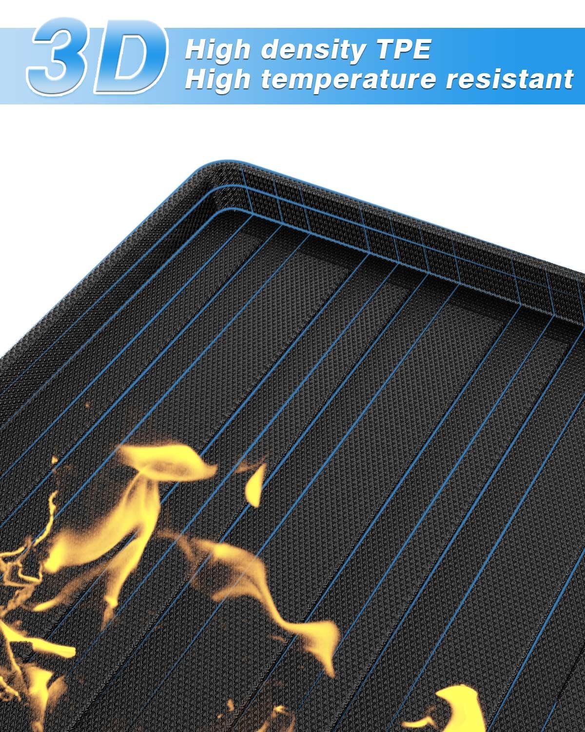 Powerty Cargo Mat Compatible With Honda Accord 2023 2024 2025 (Include Hybrid) Cargo Liner Rear Trunk Mat Cargo All Weather Prot