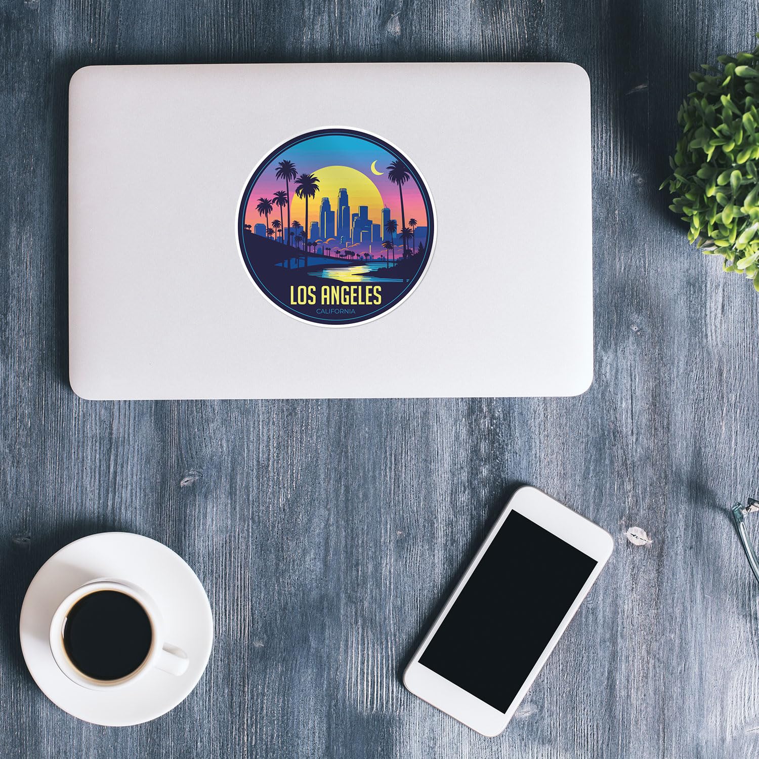 Los Angeles City Sticker - Waterproof Vinyl Decal for Car Bumper, Laptop, Water Bottle, Wall, and Window, Size - 5'' Longer Side