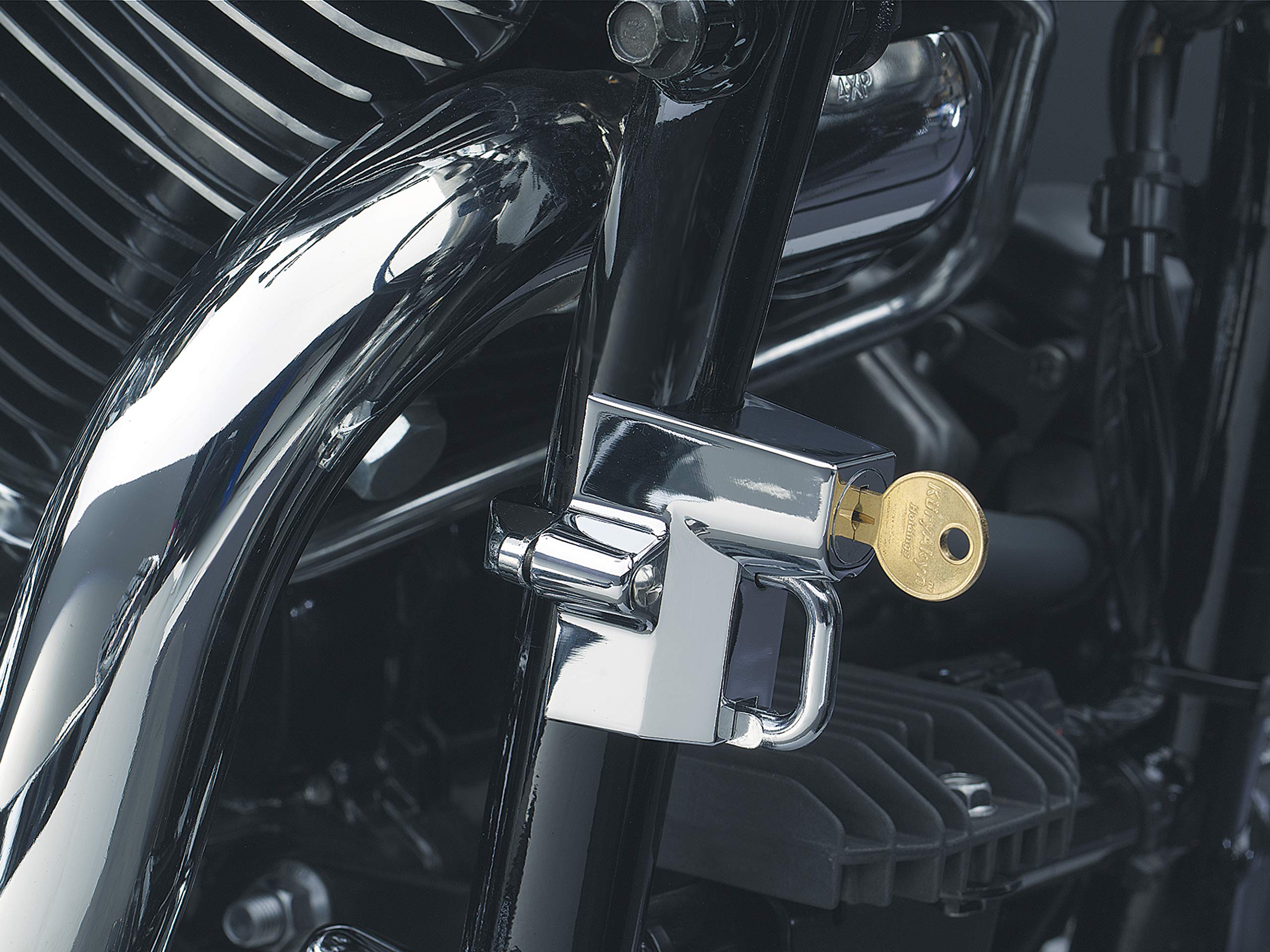 Kuryakyn 4220 Motorcycle Accessory: Tamper-Proof Helmet Security Lock, Universal Fit for Motorcycles with 7/8'' to 1-1/4'' Diame