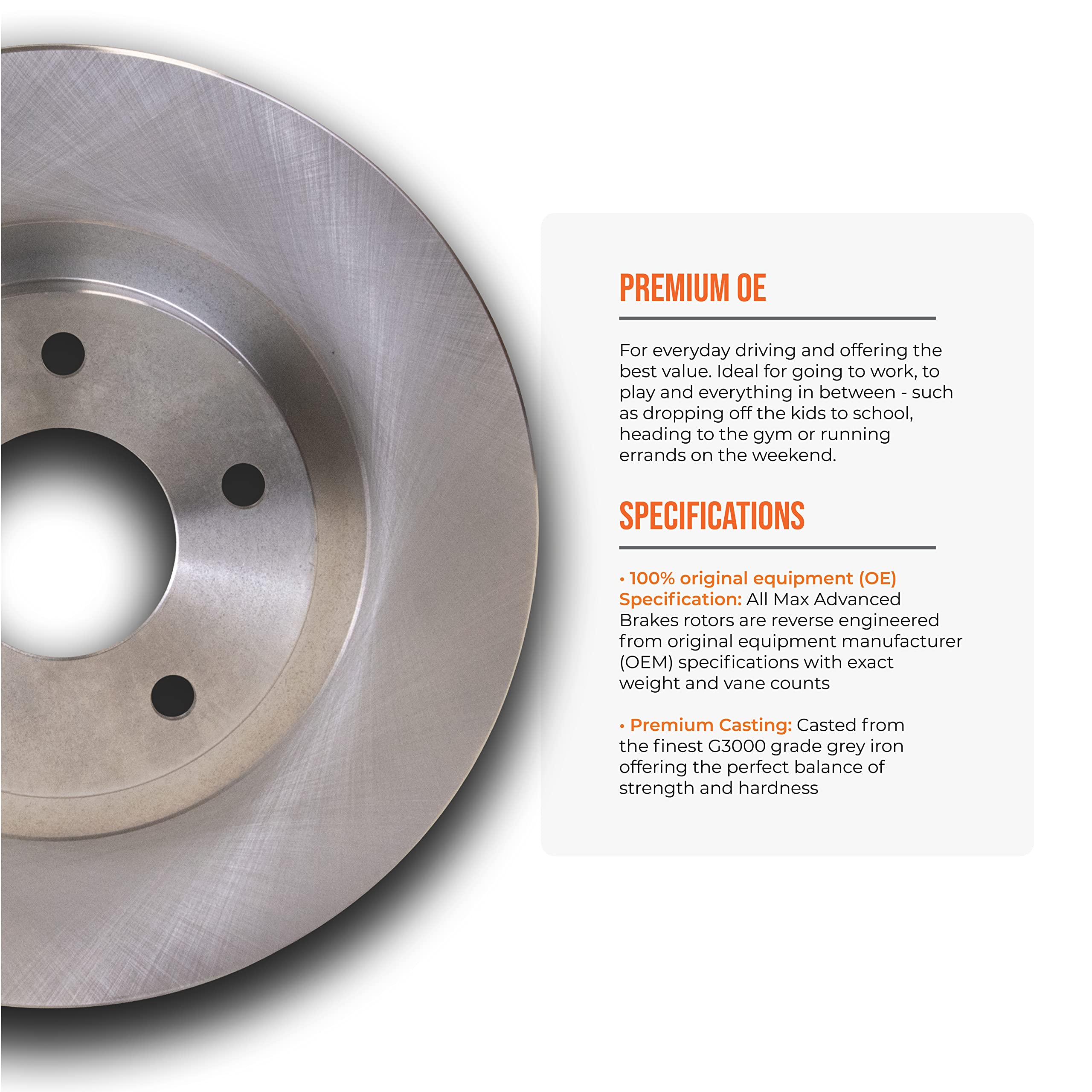 Max Advanced Brakes Front & Rear Brake Kit For 2005 2006 Honda Cr-V Replacement Premium Oe Disc Brake Rotors And Ceramic Brake Pads