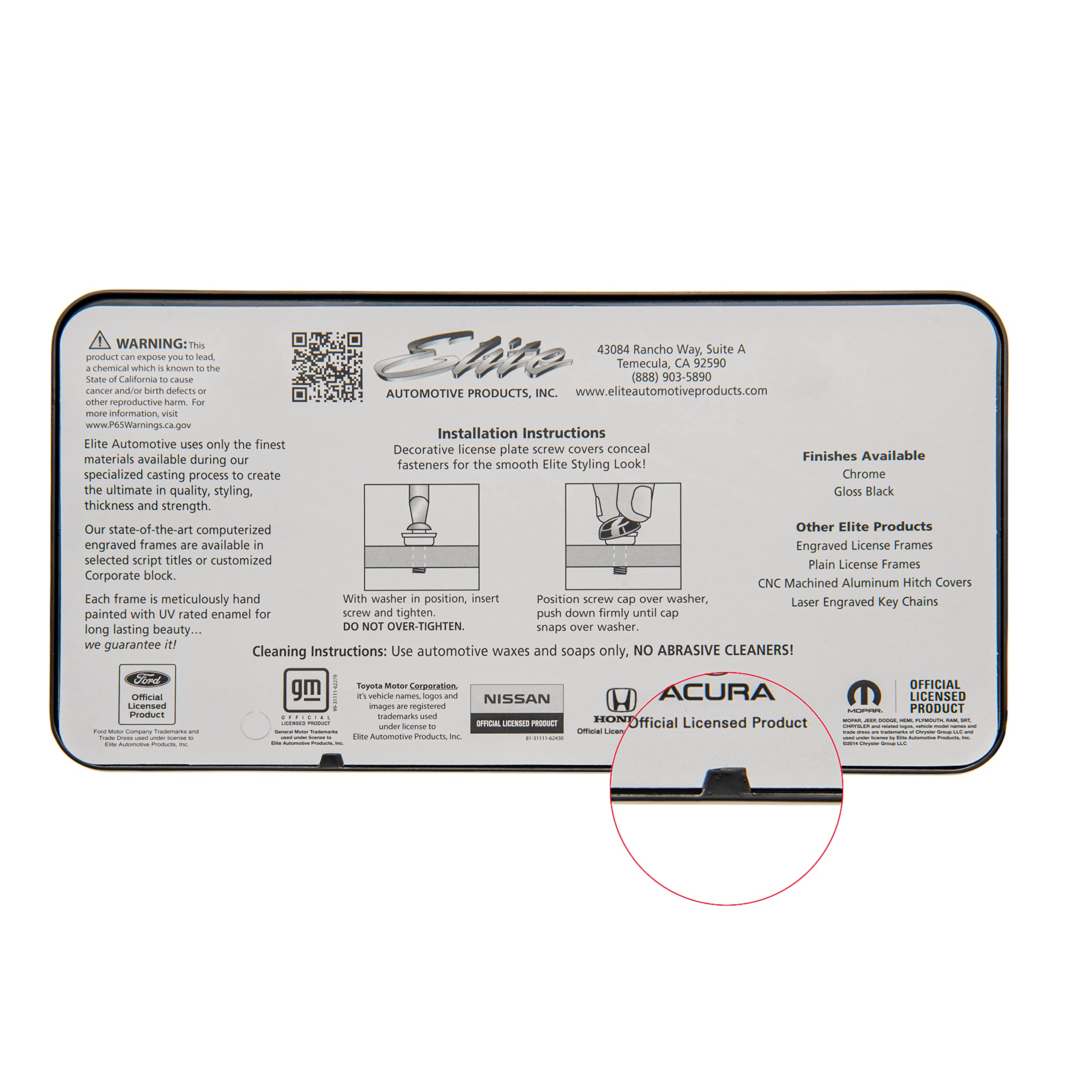 Corvette C8 Stingray Black License Plate Frame.