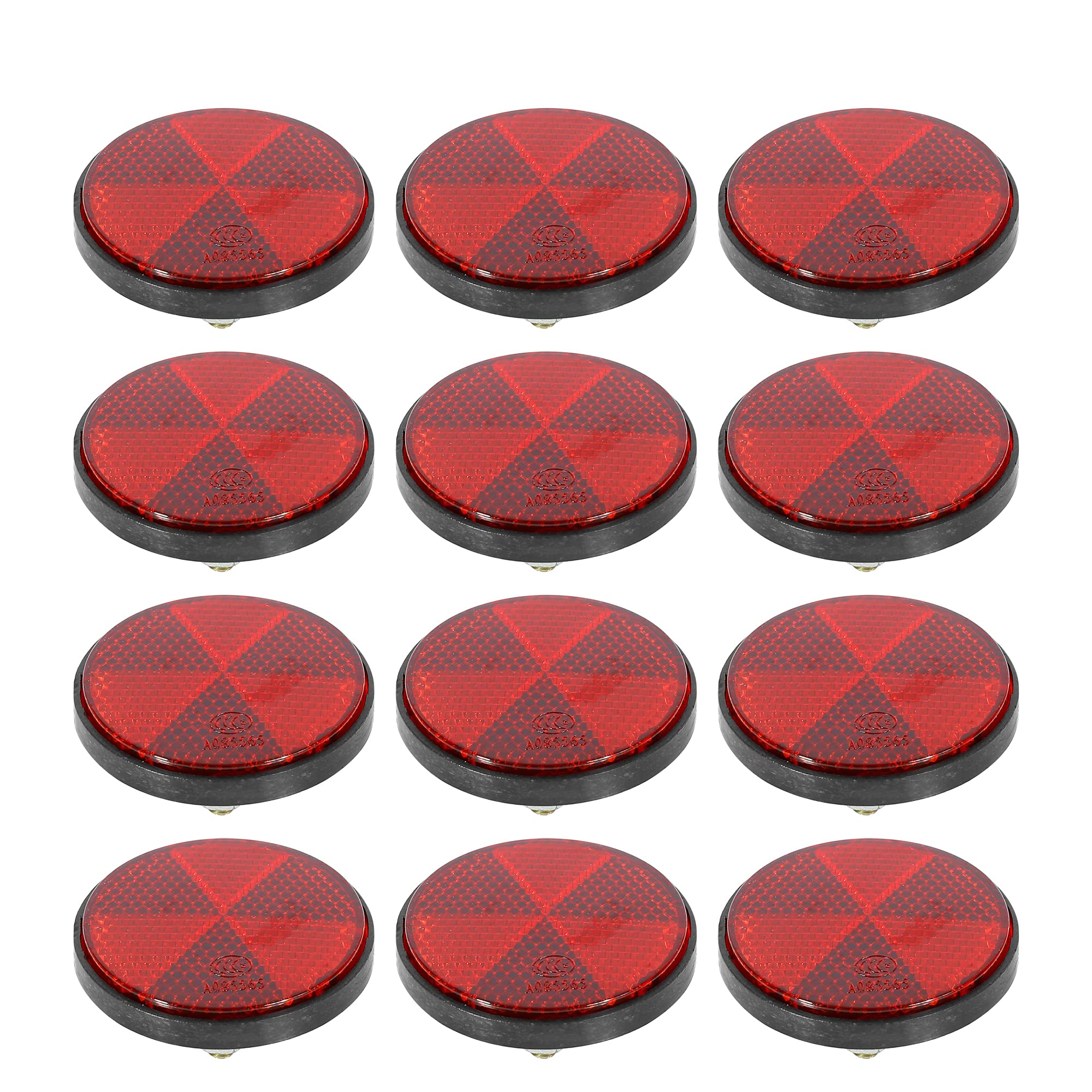F Fierce Cycle 6 Pair M6X1.0 Red Plastic Universal Screw Mount Reflective Warning Reflector For Motorcycle Bike