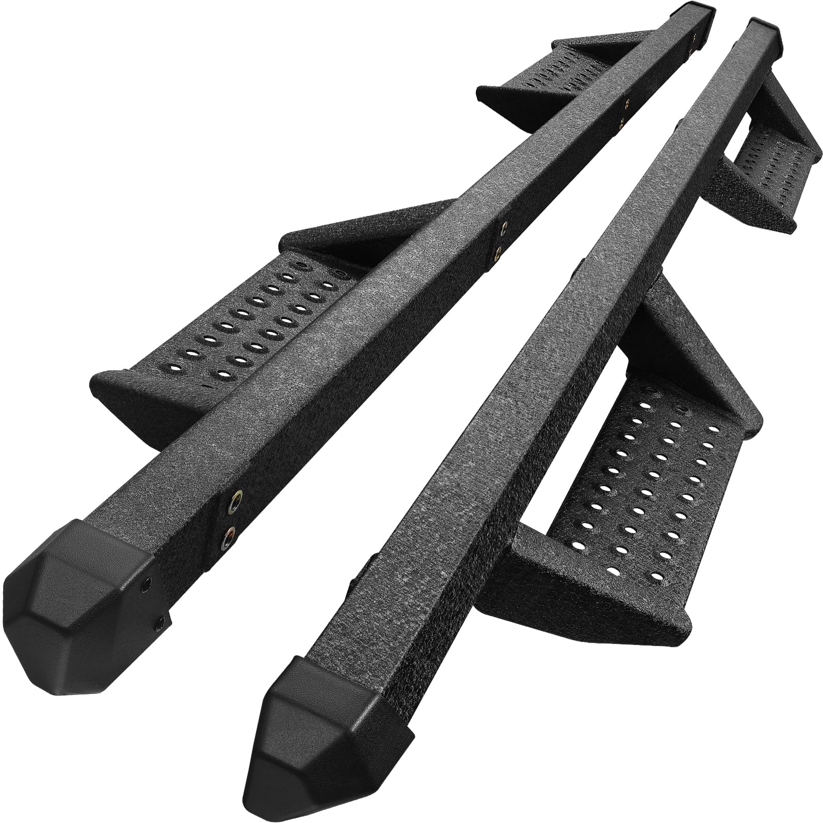 Smanow Drop Down Running Boards Compatible With 2005-2023 Toyota Tacoma Double Cab Crew Cab, Dual-Stage Textured Black Powder Co