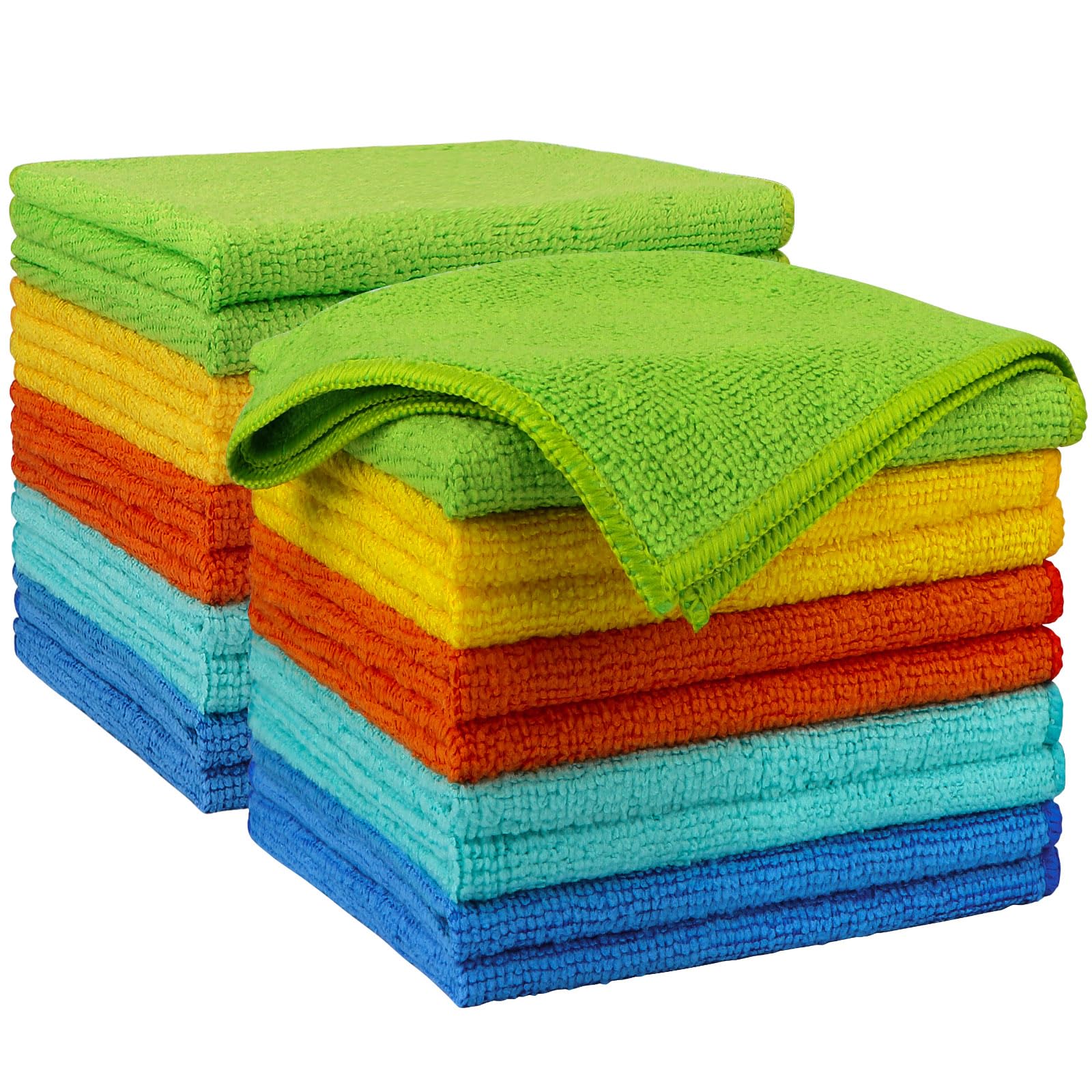 Aidea Microfiber Cleaning Cloth 20Pk, Micro Fiber Cloth For Cleaning Cars, Premium All Purpose Car Towels, Dusting Cloth Cleanin