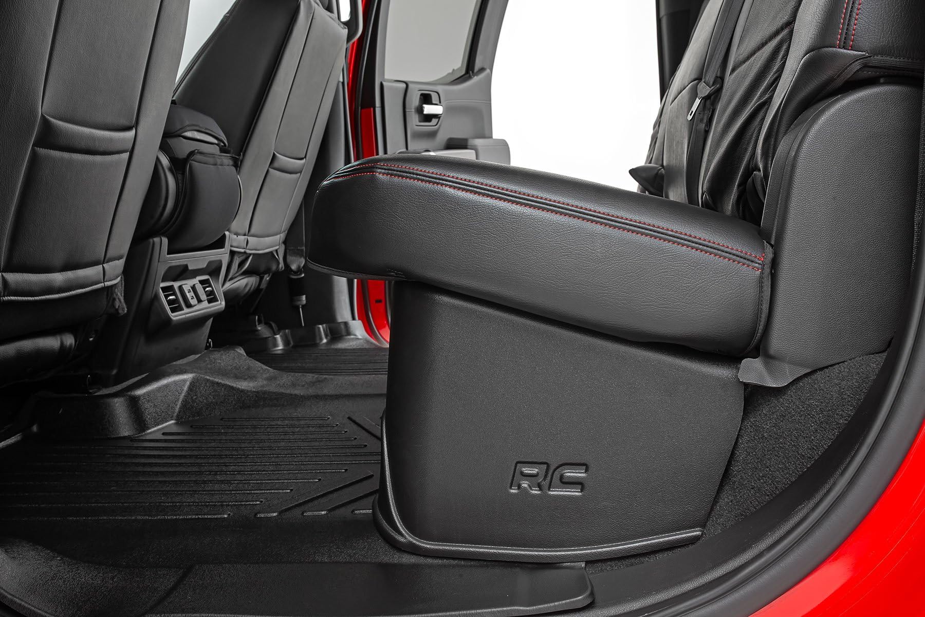 Rough Country Under Seat Storage - Black Plastic, Crew Cab, Model RC09051A for 19-22 1500 & 20-22 2500HD/3500HD