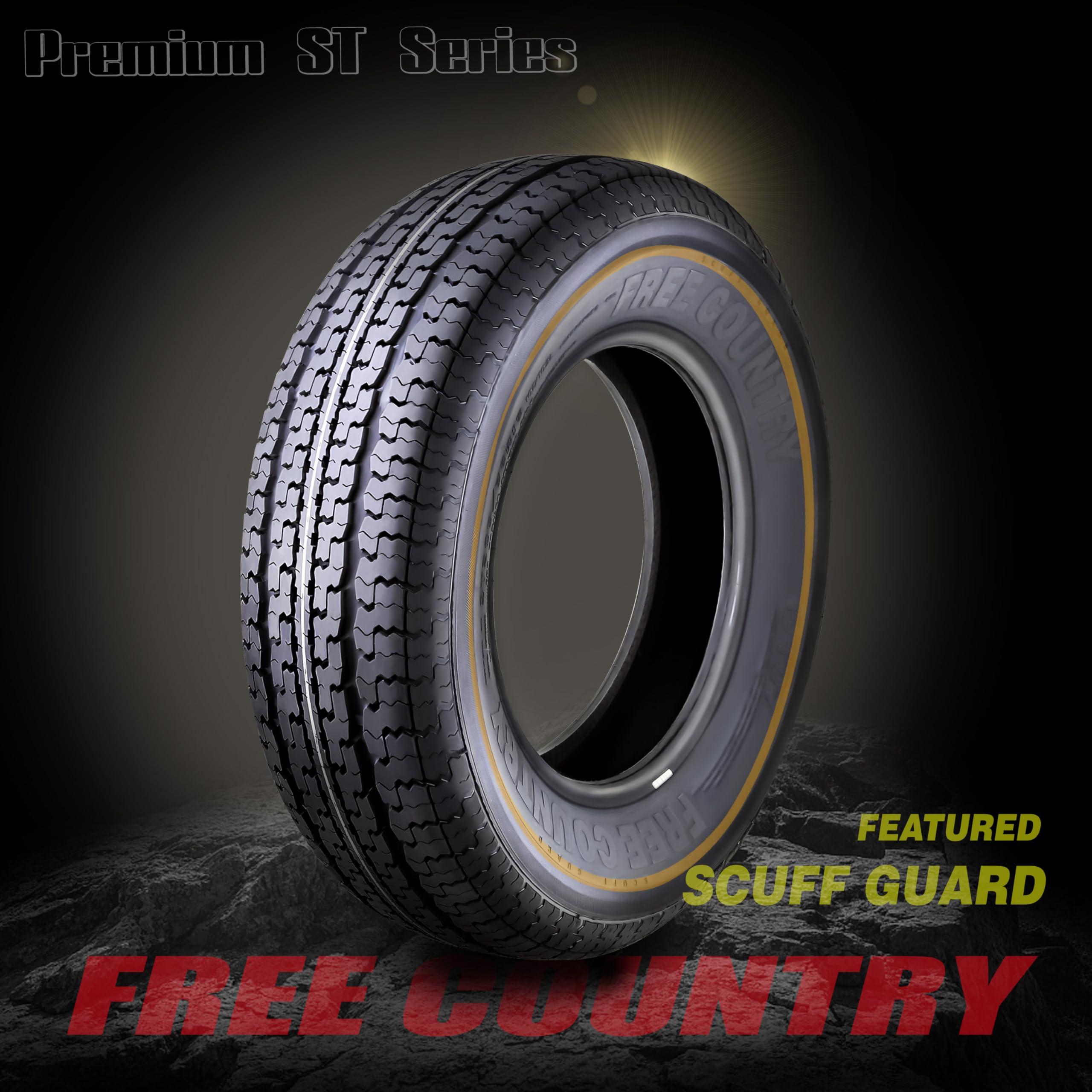 Free Country Trailer Tire Wheel Assembly St175/80R13 6-Ply C 91M 5 Lug On 4.5'' Pcd Silver Mod Rim,Set 2