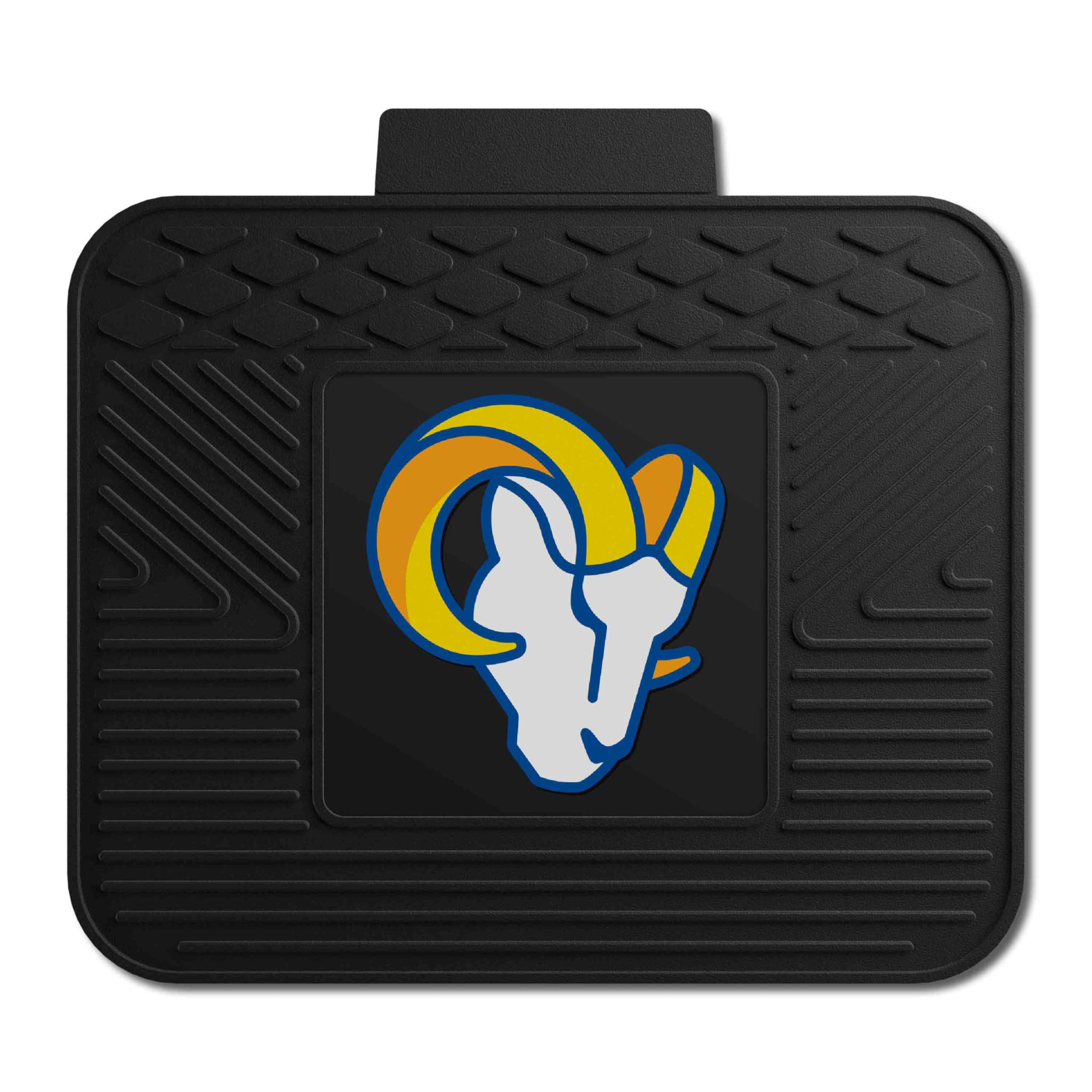 FANMATS 9971 Los Angeles Rams Back Row Utility Car Mat - 1 Piece - 14in. x 17in., All Weather Protection, Universal Fit, Molded 