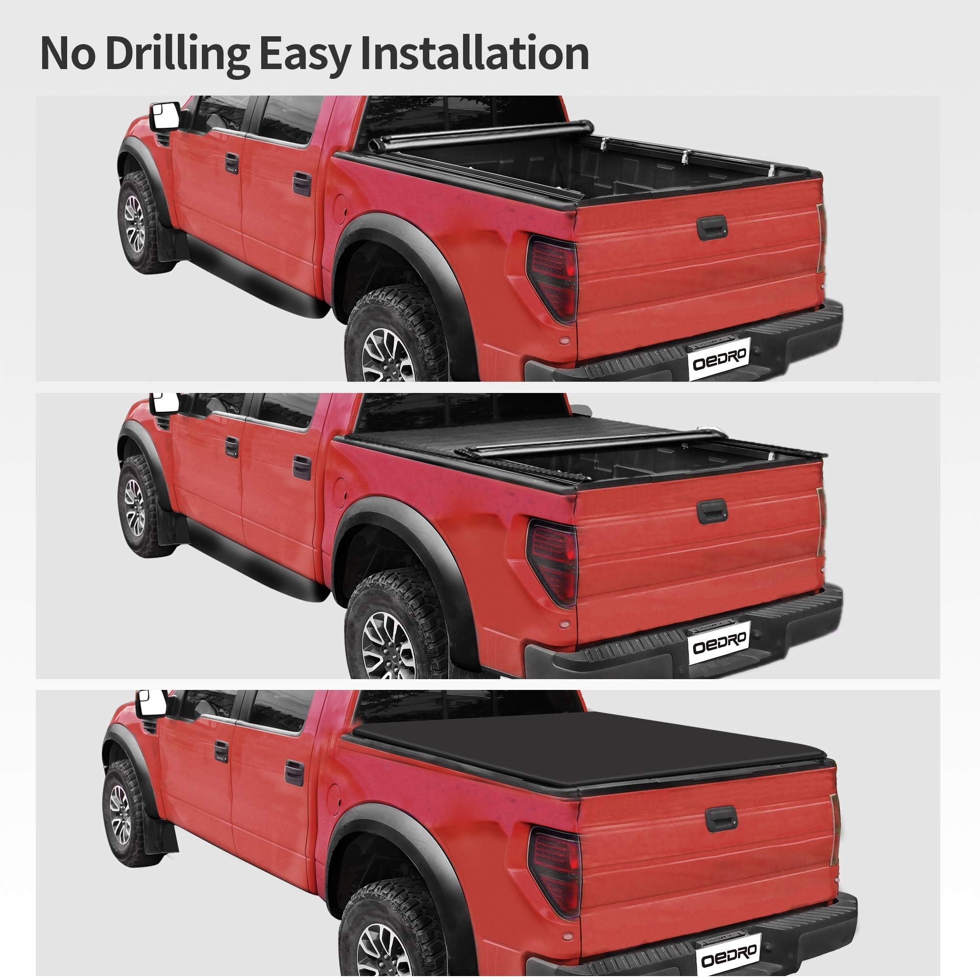 Oedro Roll Up Truck Bed Tonneau Cover Compatible With 2015-2024 Chevy Colorado & Gmc Canyon With 5 Feet Bed, Fleetside