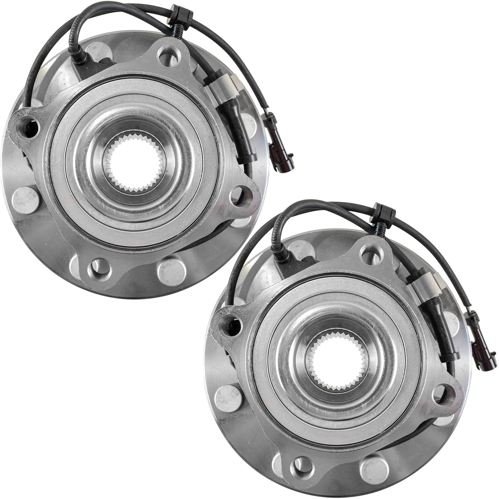 TRQ Wheel Bearing and Hub Assembly Set, 2 Piece for 01-06 Chevy Silverado 2500 HD 4WD, Model BHA48548, 8 Lug Wheels