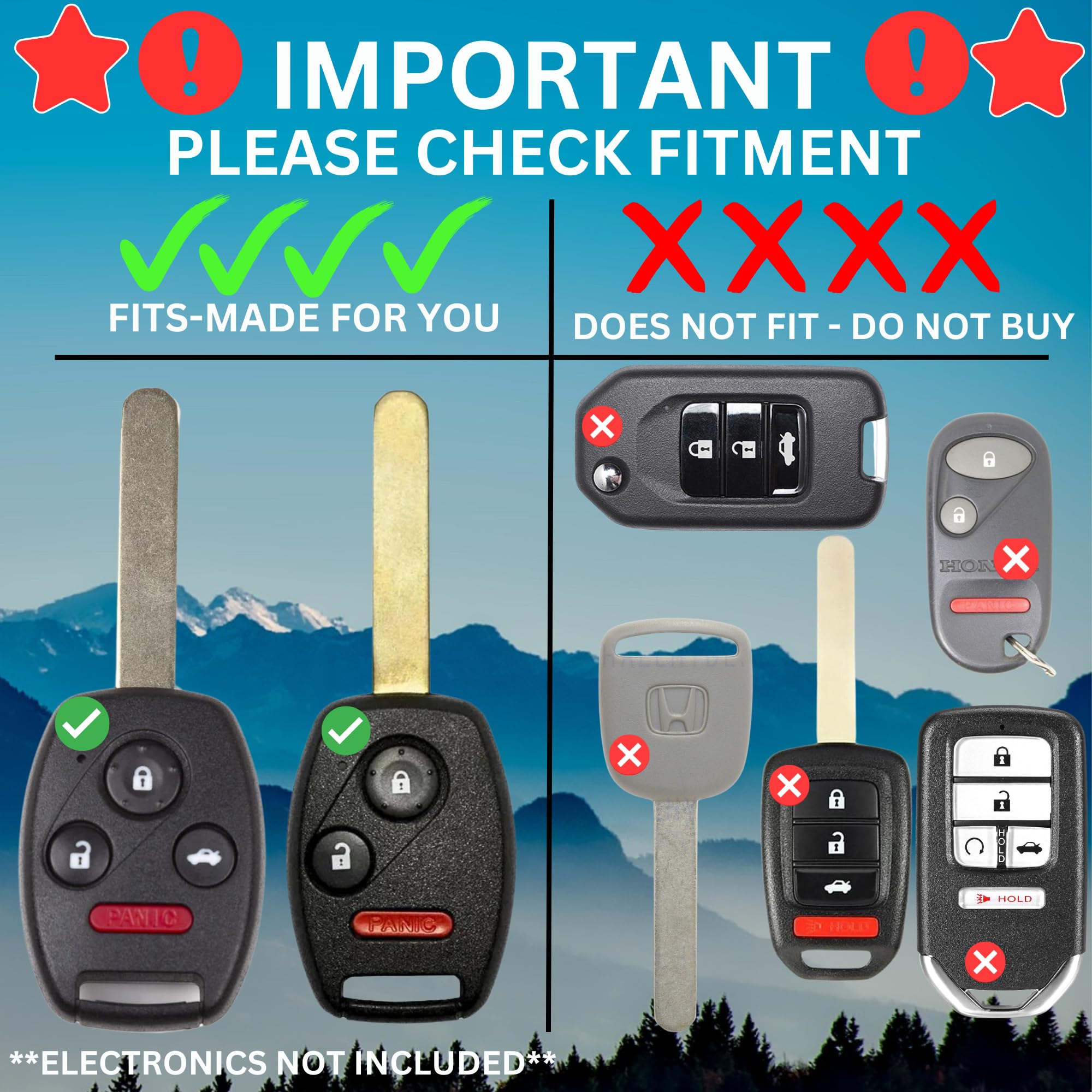 Dubbs Hardware Honda Key Fob Shell | Durable, Crack-Resistant | 3 Button, White | Easy DIY Installation, Integrated Bottle Opener